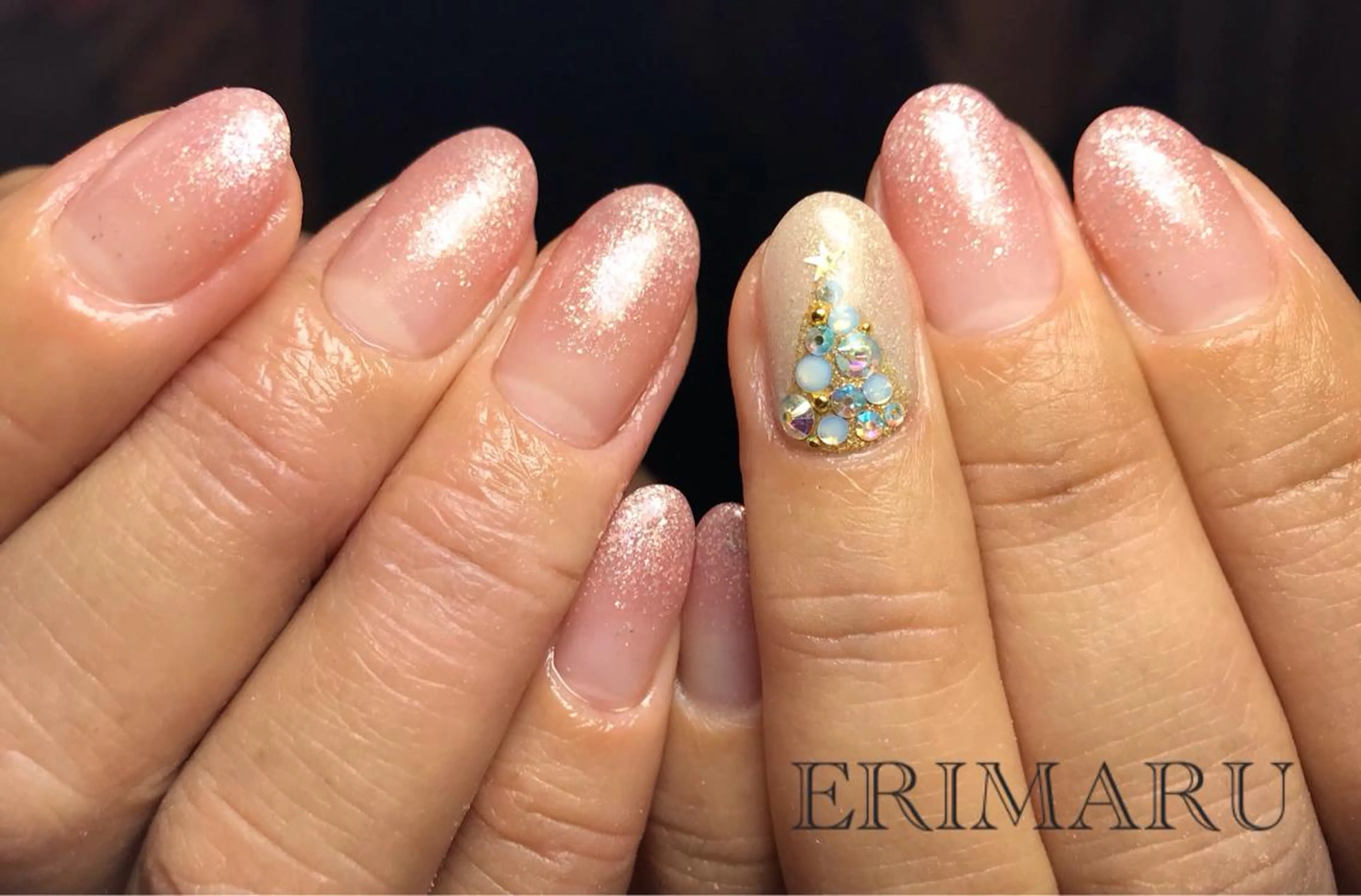 ネイル アートネイル 冬ネイル クリスマス 田村 恵理のネイルデザイン