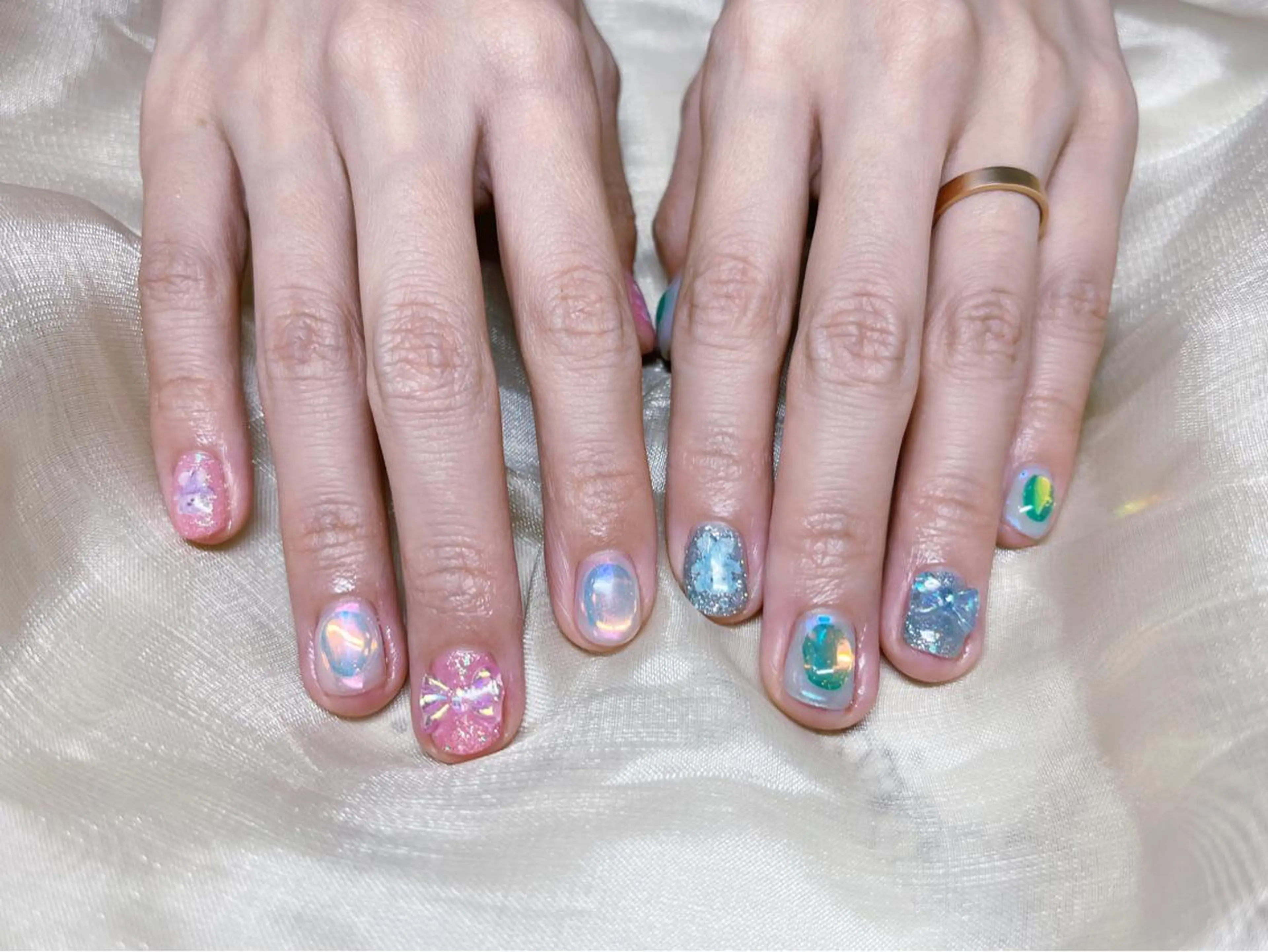 ネイル 氷ネイル・うるうるネイル Camellia nail salonのネイルデザイン