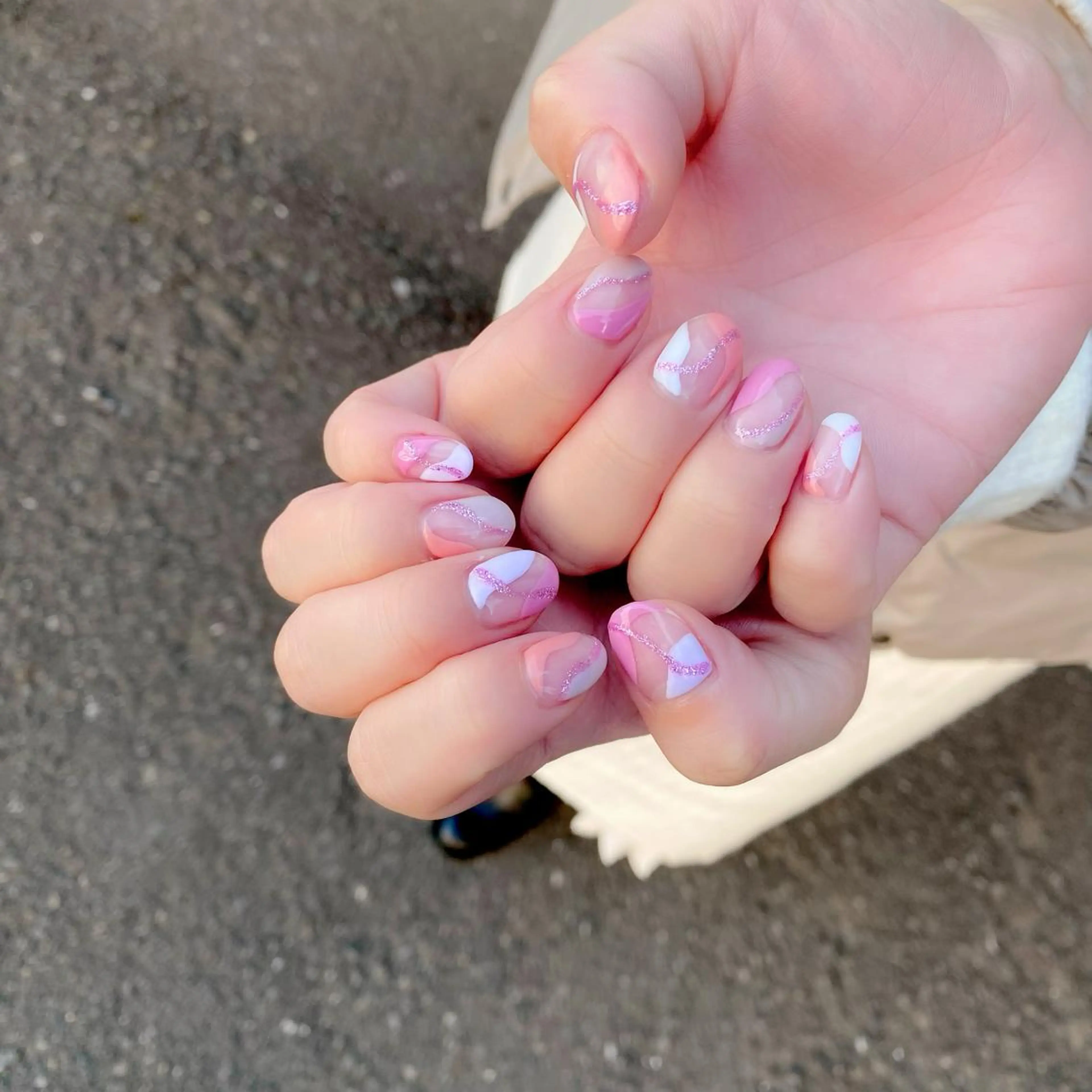 ネイル ピンク 春ネイル 冬ネイル ハンドネイル Salon Ｋのネイルデザイン