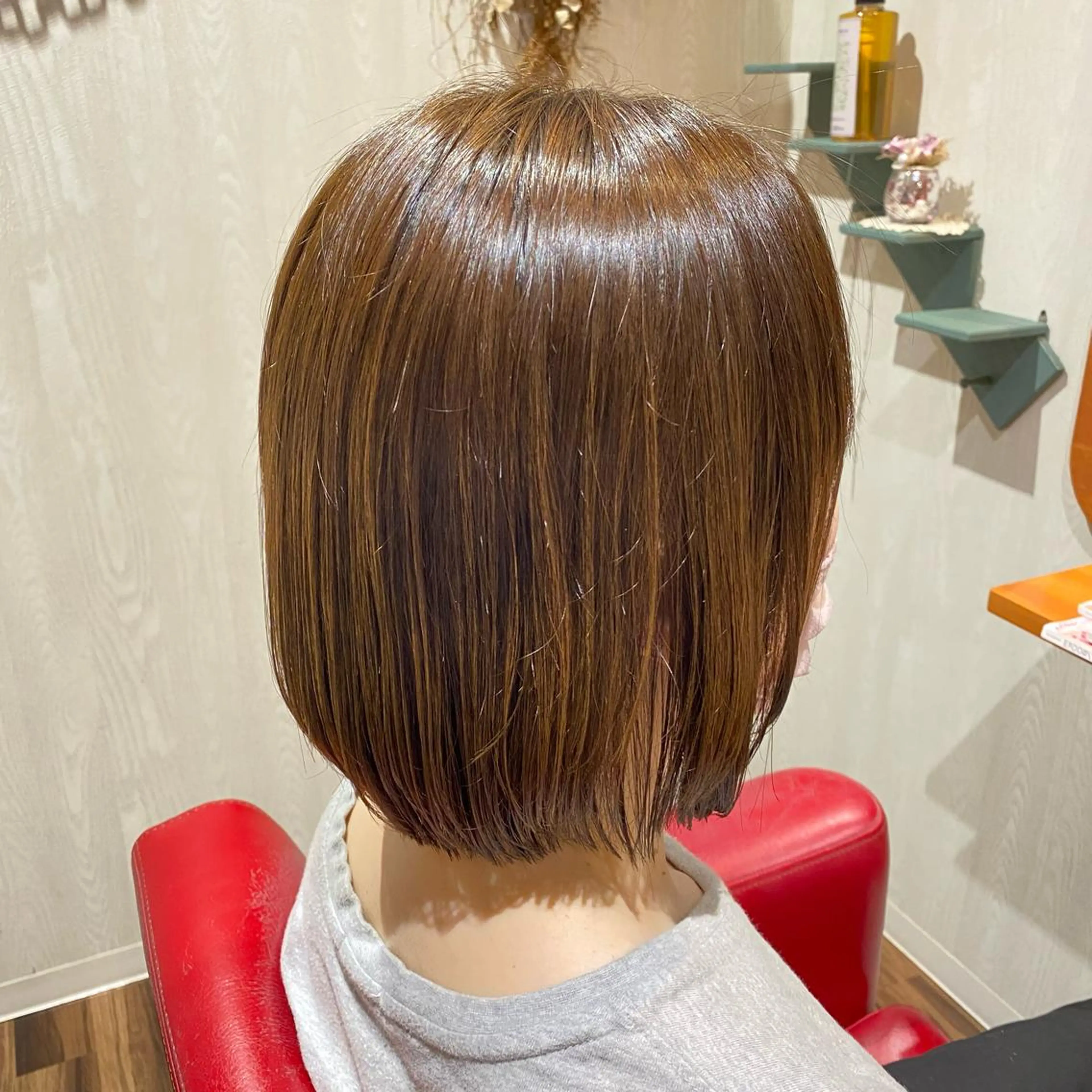 ミディアム カラー 木宮 美緒のヘアスタイル