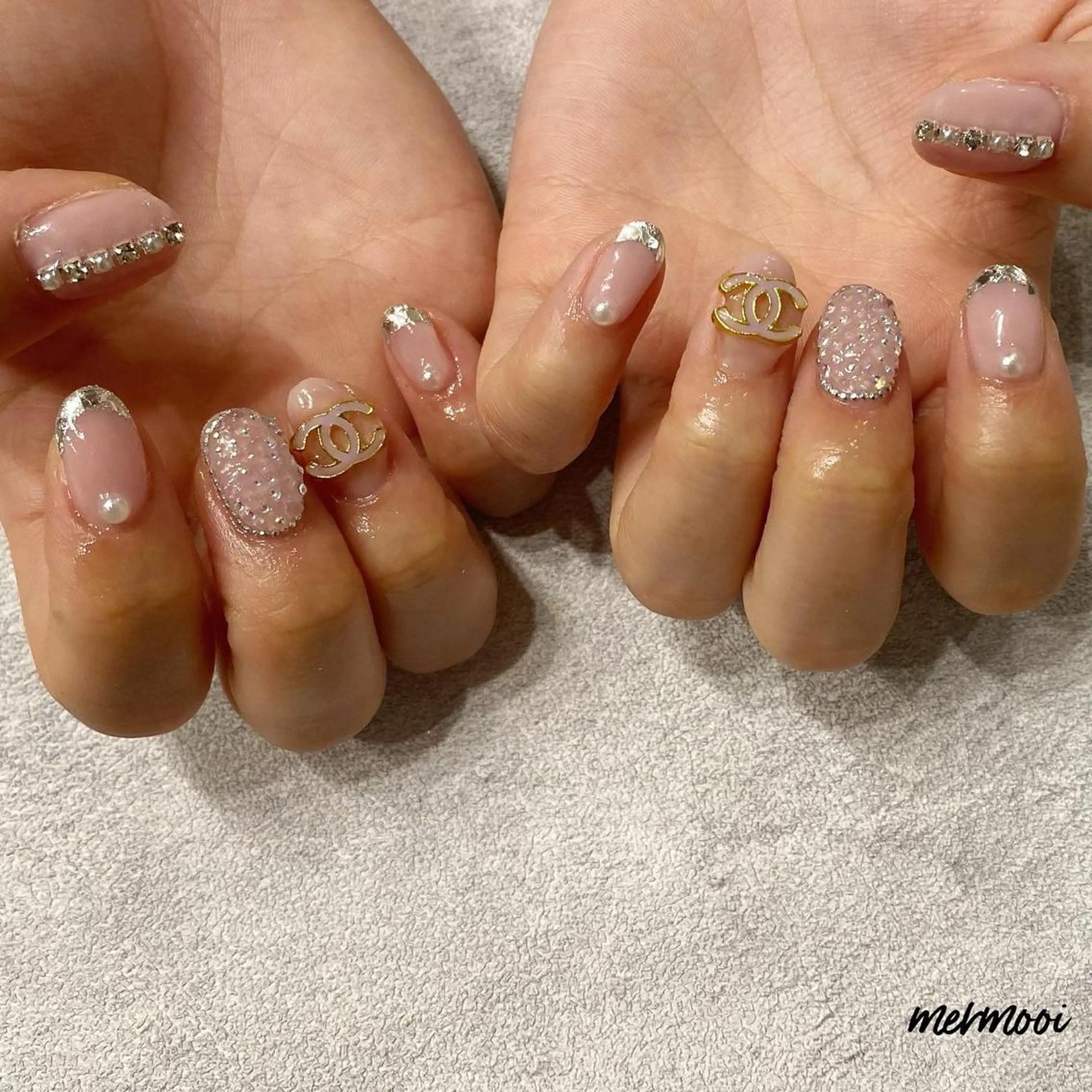 ネイル クリアネイル フレンチネイル ガラスフレンチ 氷ネイル・うるうるネイル マットネイル ハンドネイル mermooi所属・melumooi nailのネイルデザイン