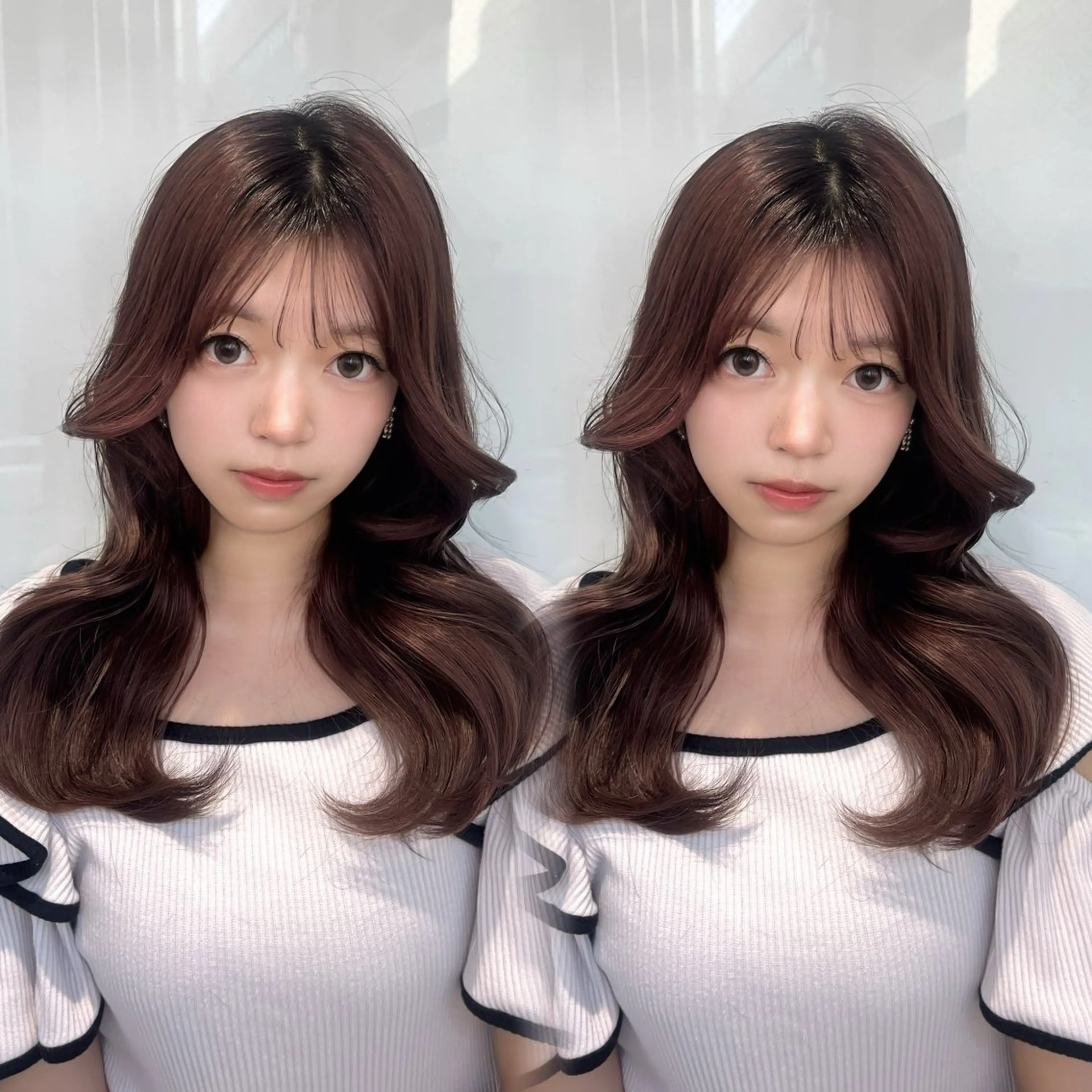 セミロング くびれヘア ヘアカラー 🎀 RINKA 🎀のヘアスタイル