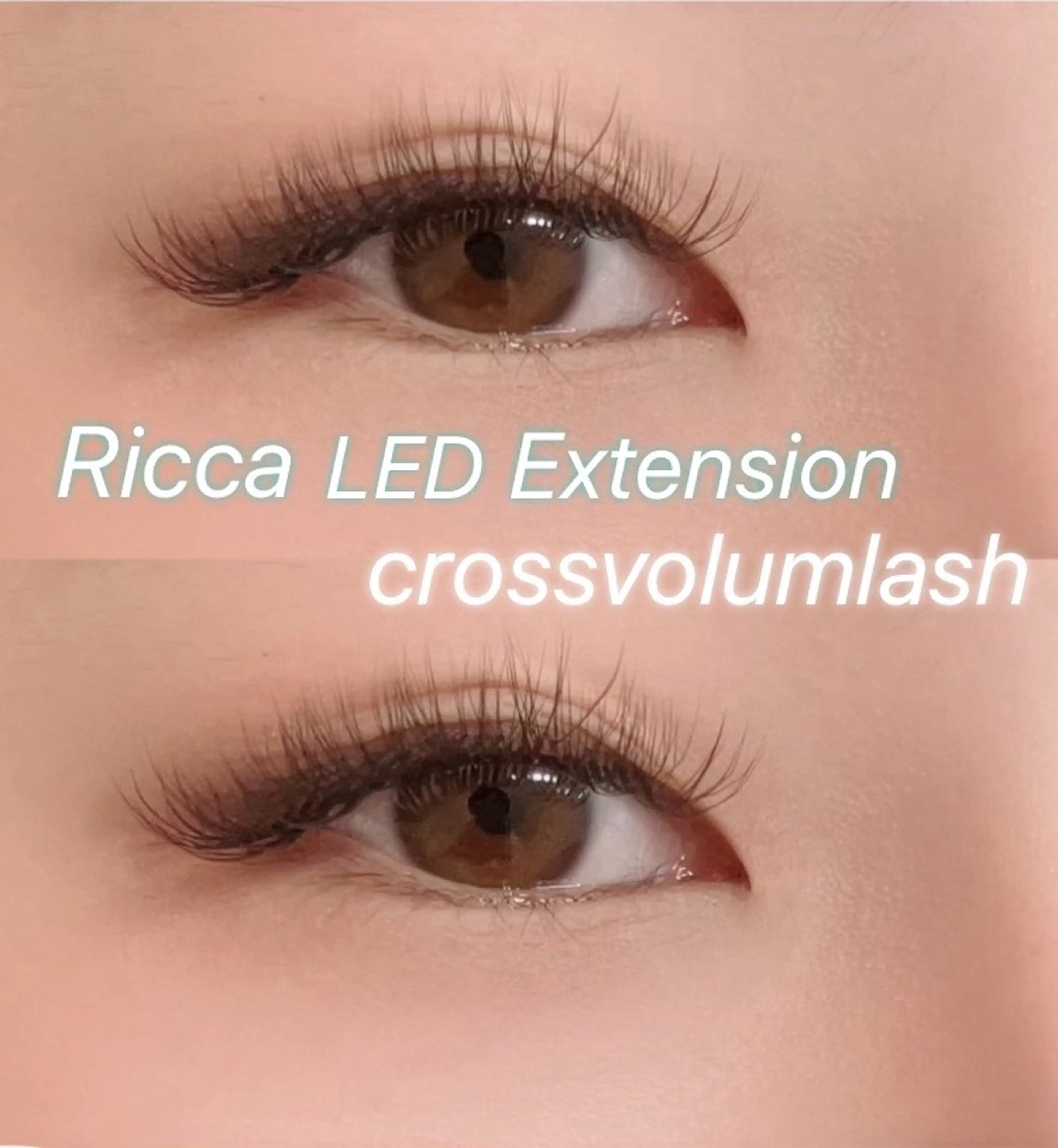 マツエク・マツパ 目尻長め Ricca RIEのマツエク・マツパデザイン