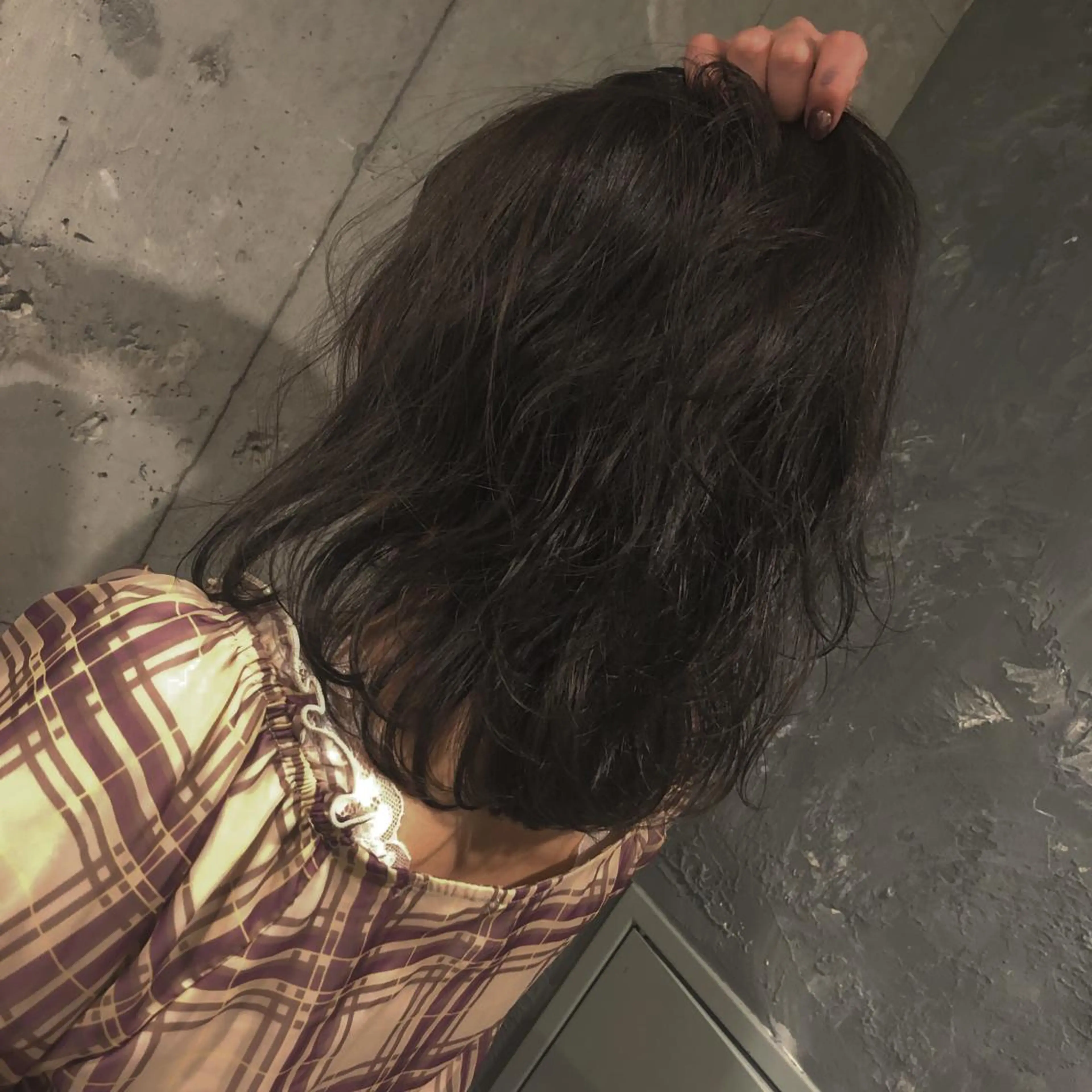 ミディアム カラー ヘアアレンジ ブルーカラー ブルージュ 美髪矯正/透明感カラ ー🫧YUUKI🫧のヘアスタイル