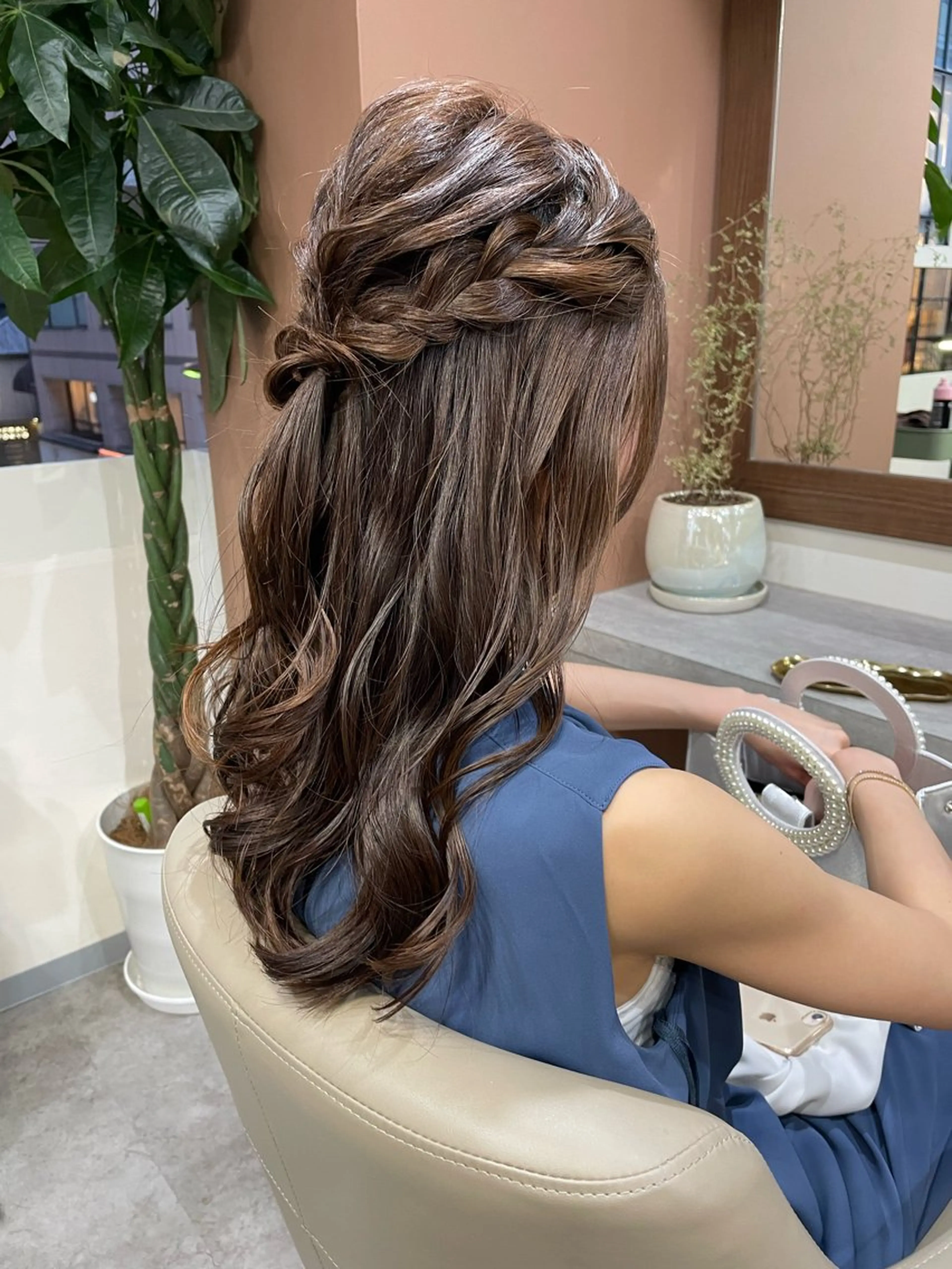 ロング ヘアアレンジ 韓国風パーマ/ヘア セット/店長みづきのヘアスタイル