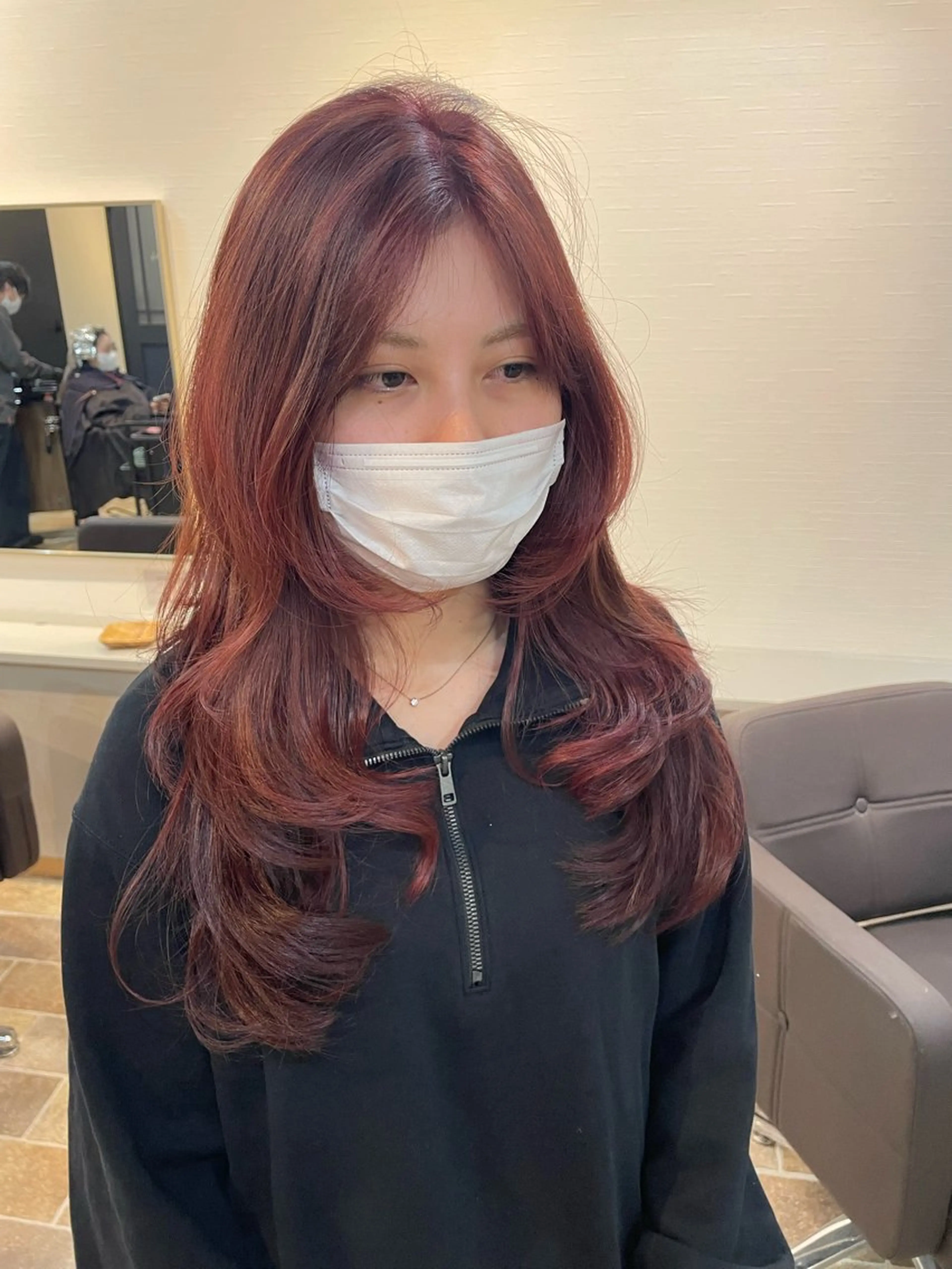 ロング カラー ハッシュカット ハイレイヤー レイヤーカット ヘアカラー YUI/ ブリーチカラー🌷のヘアスタイル