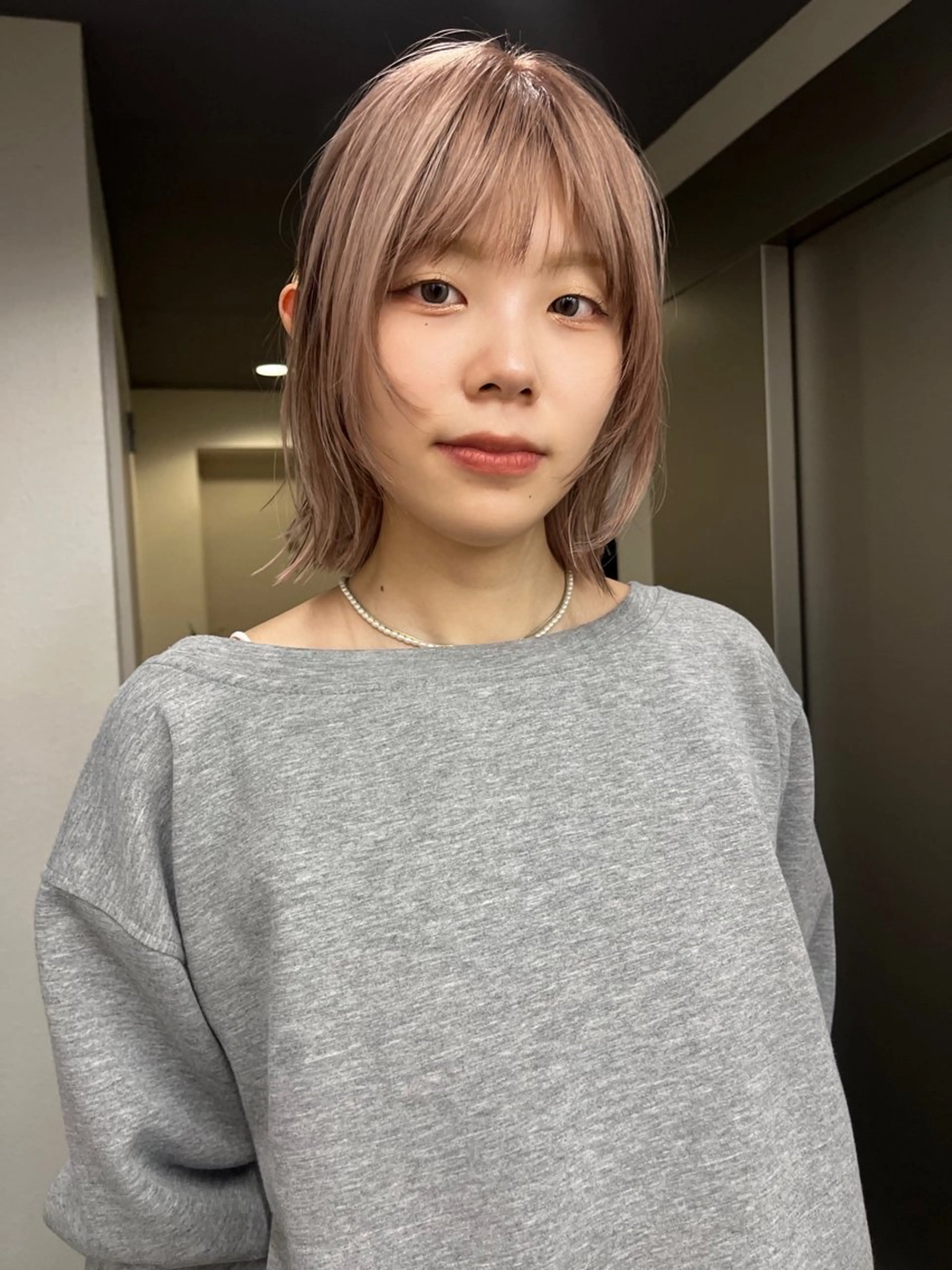 ミディアム カラー ムード造るハイトーン ケアブリーチ/ユウキのヘアスタイル