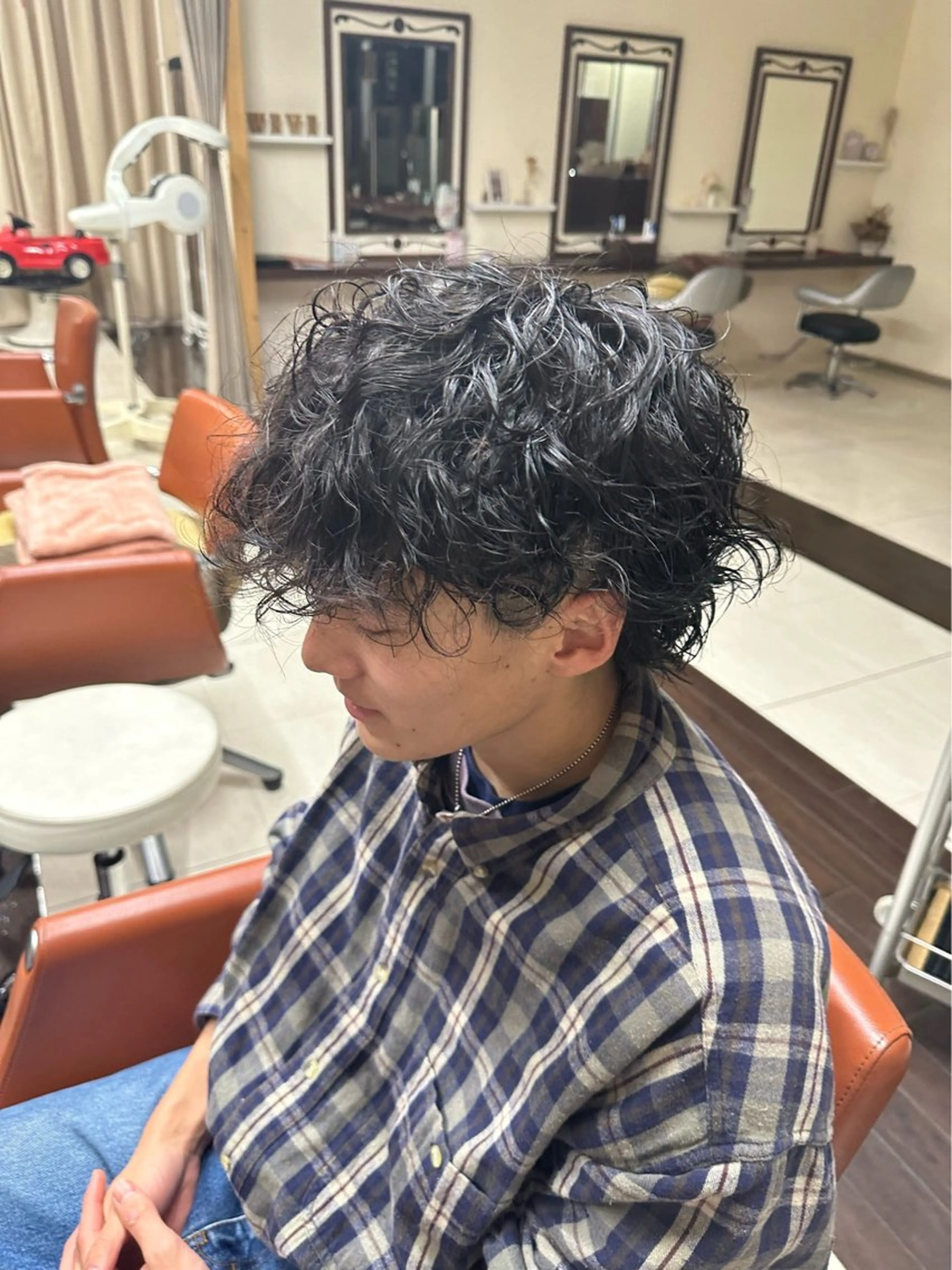 ショート カラー パーマ メンズ カット パーマ ヘアセット 毎月230人担当/ メンズヘア/清和武虎のヘアスタイル