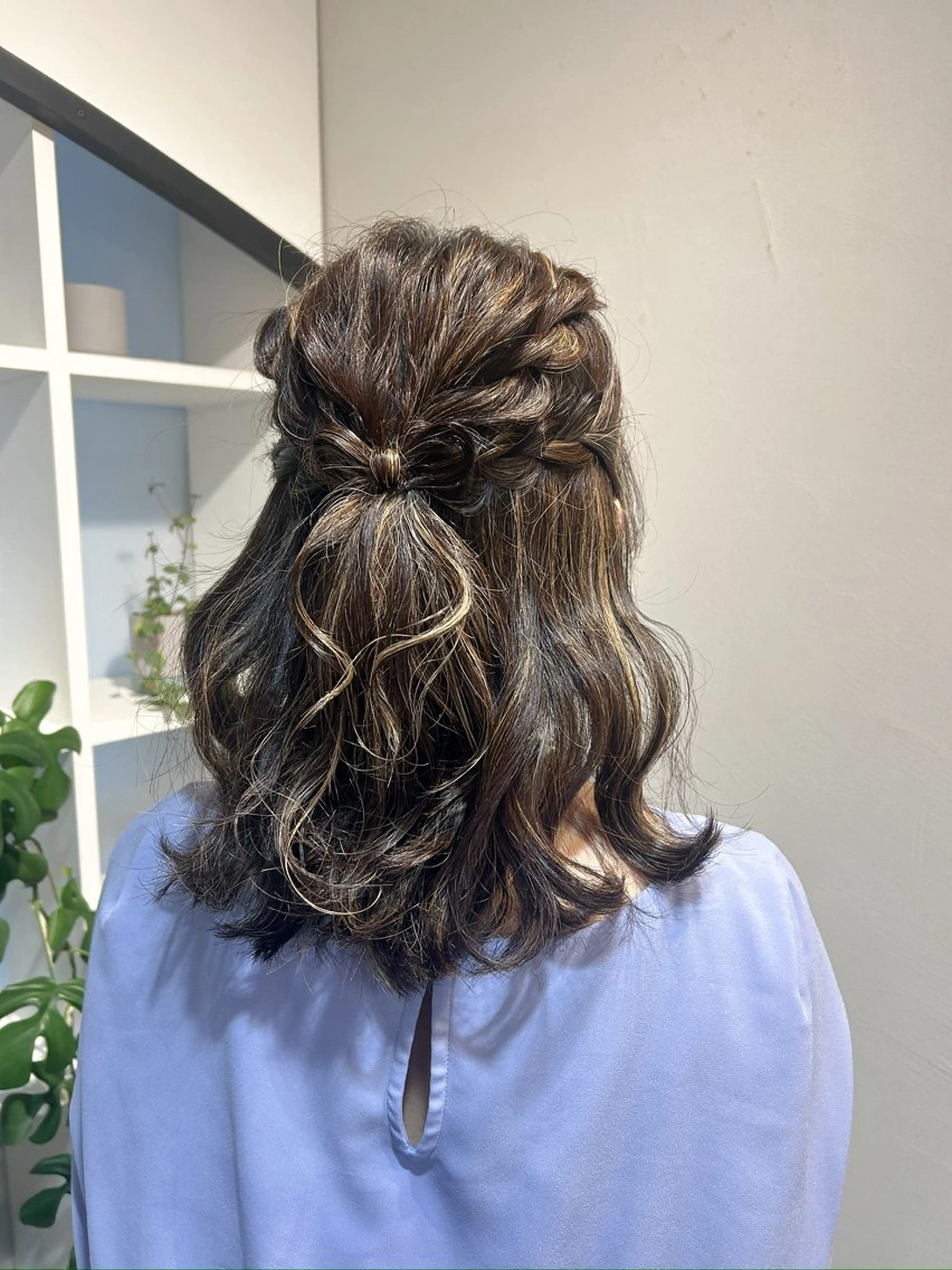 ミディアム ヘアセット アレンジ/新宿 透明感カラー/ヤノのヘアスタイル