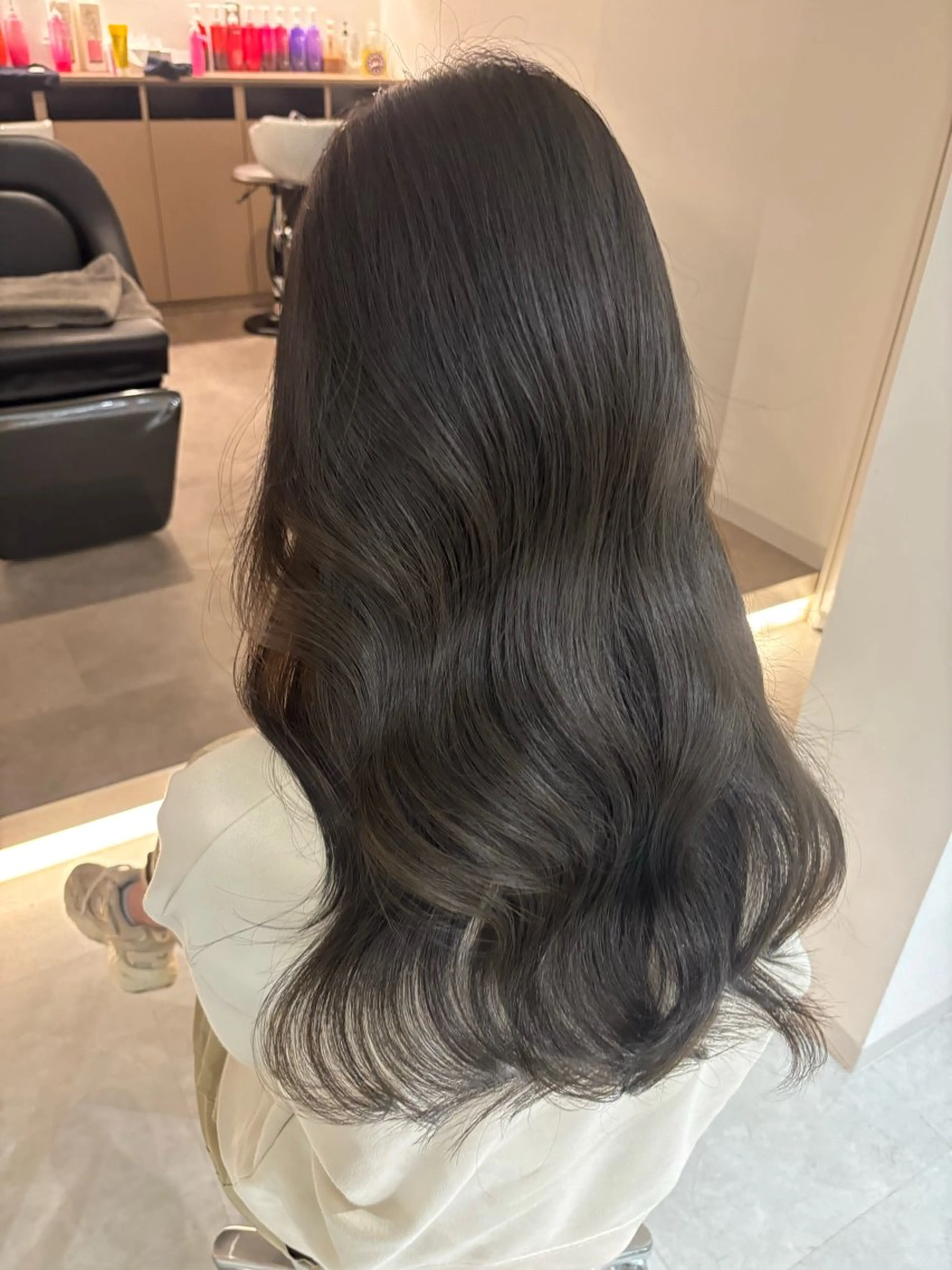 ミディアム カラー ベージュカラー ブリーチ ブラウンカラー ケアブリーチ カシス レイヤーモデル 募集中🕊️正源のヘアスタイル