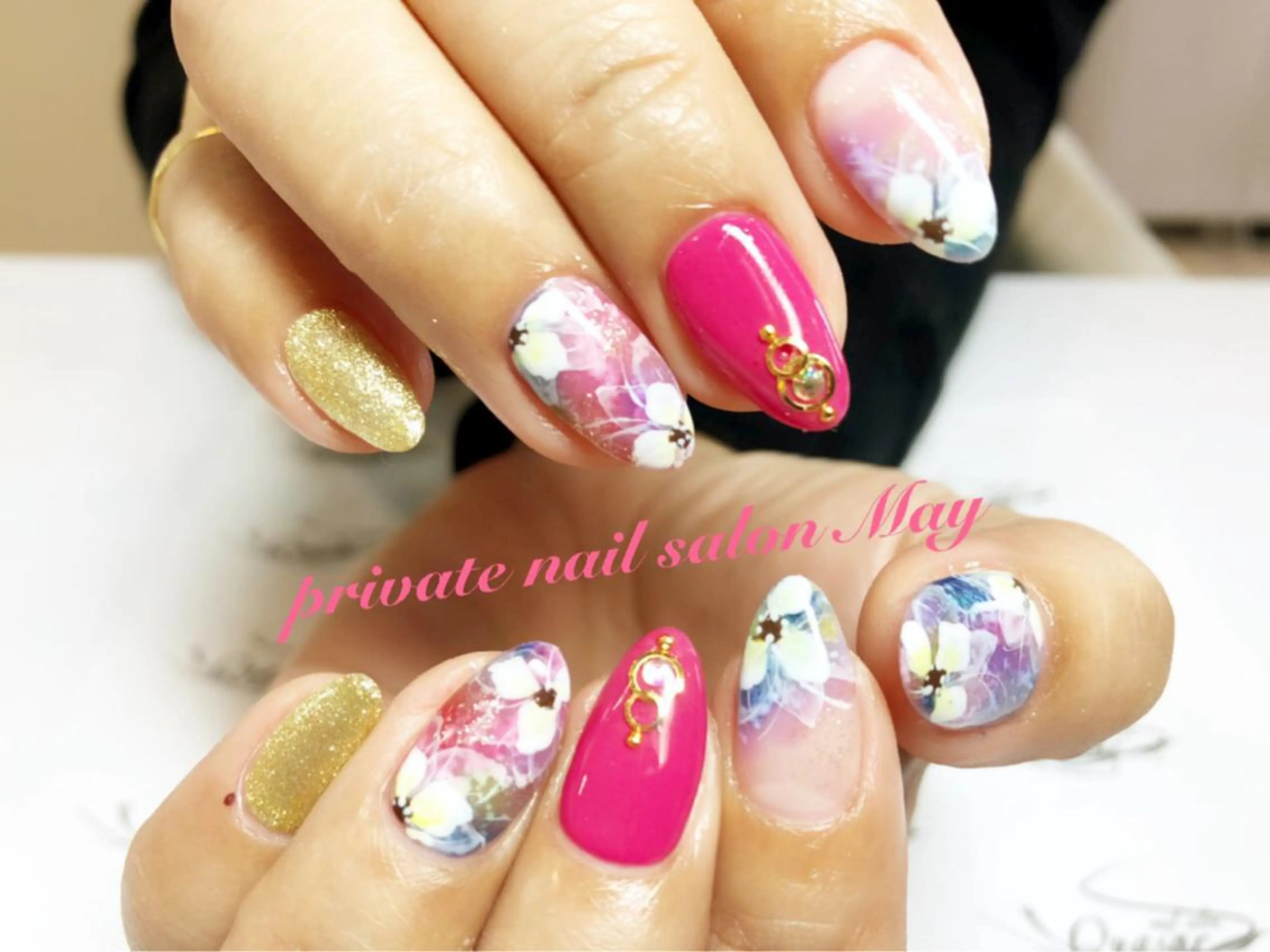 ネイル フラワーネイル nailsalon mayのネイルデザイン