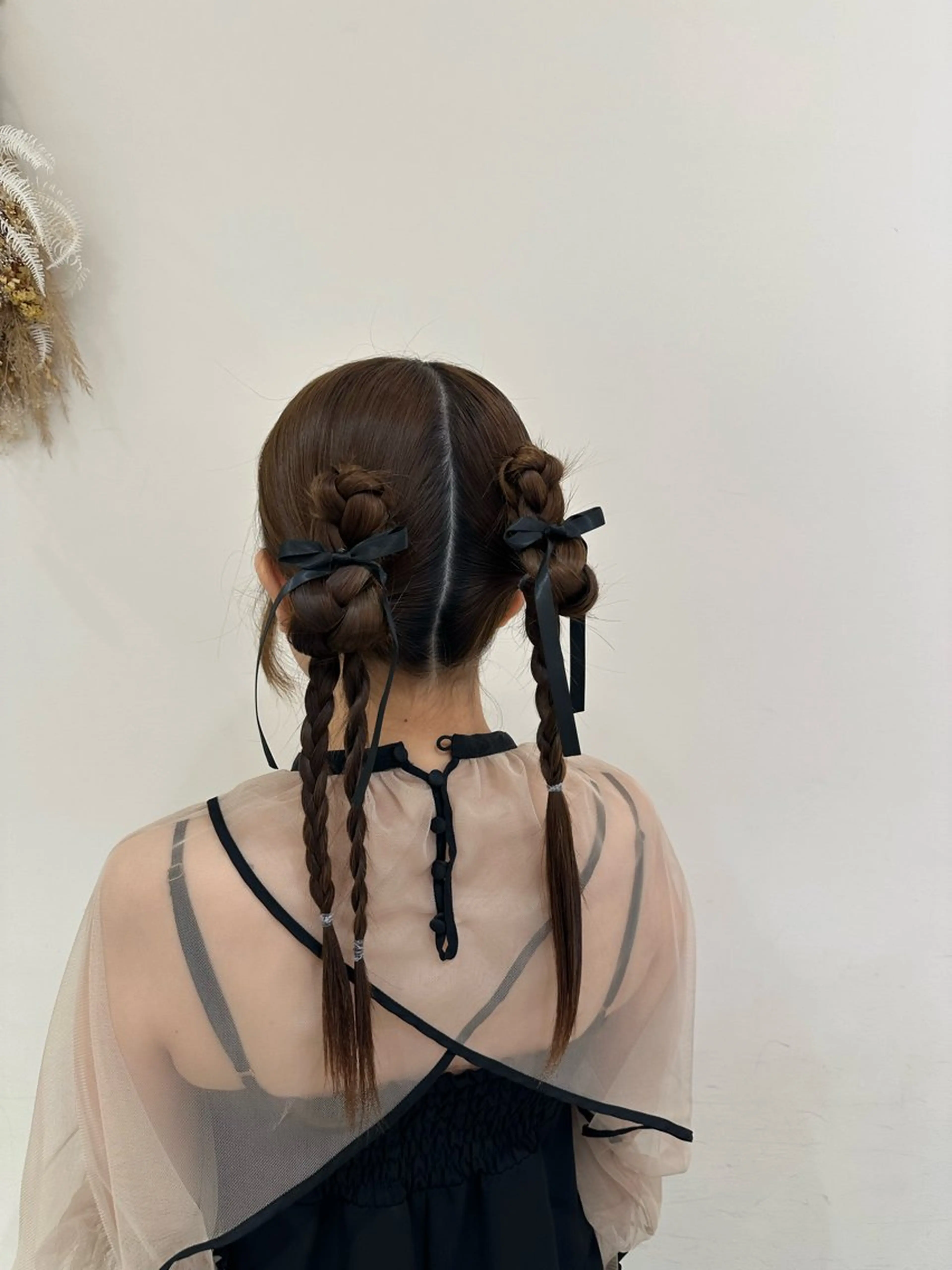 ロング カラー ヘアアレンジ タイトボブ個性派カラ ーAKANEのヘアスタイル