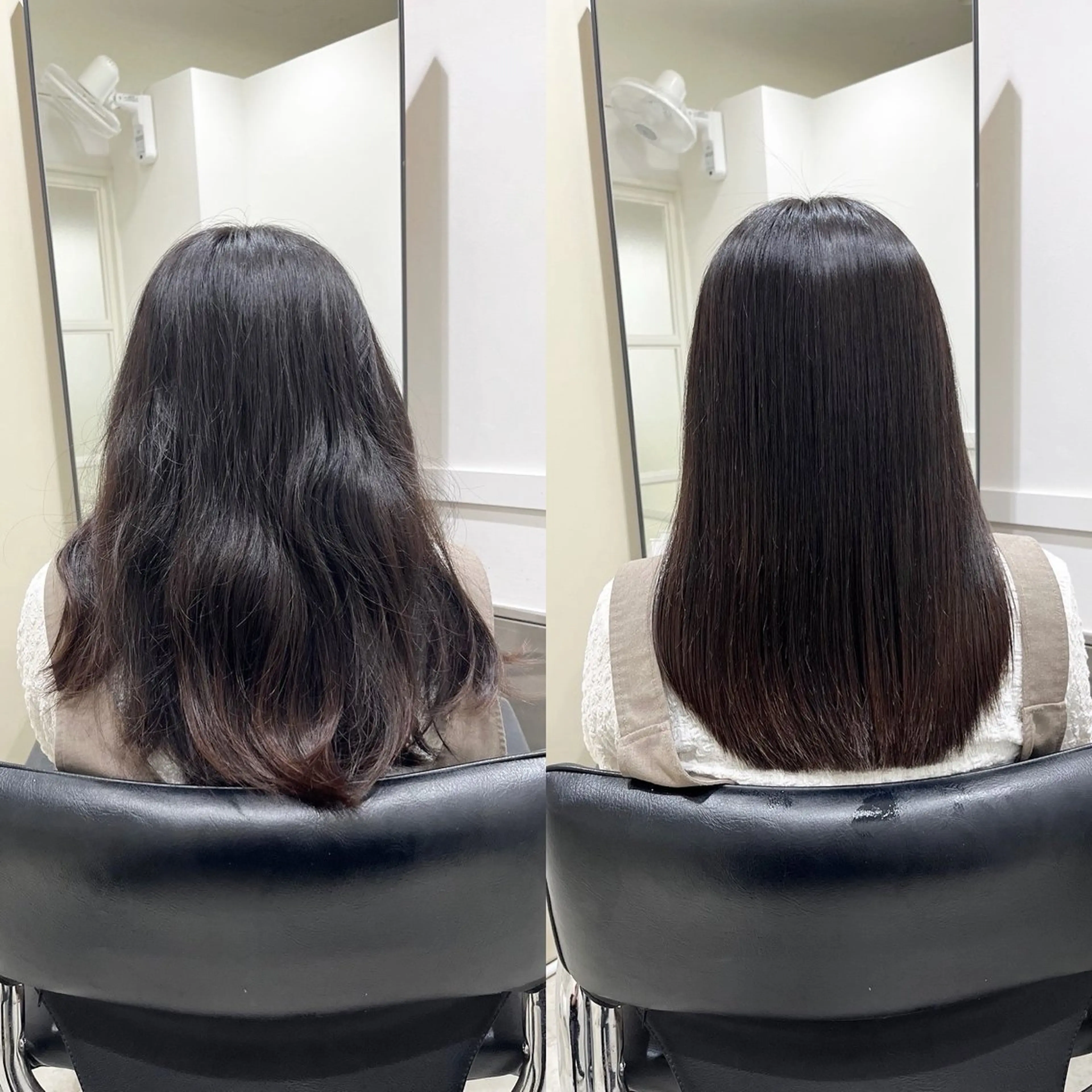 セミロング 全席個室美容室 レイヤー/縮毛矯正のヘアスタイル