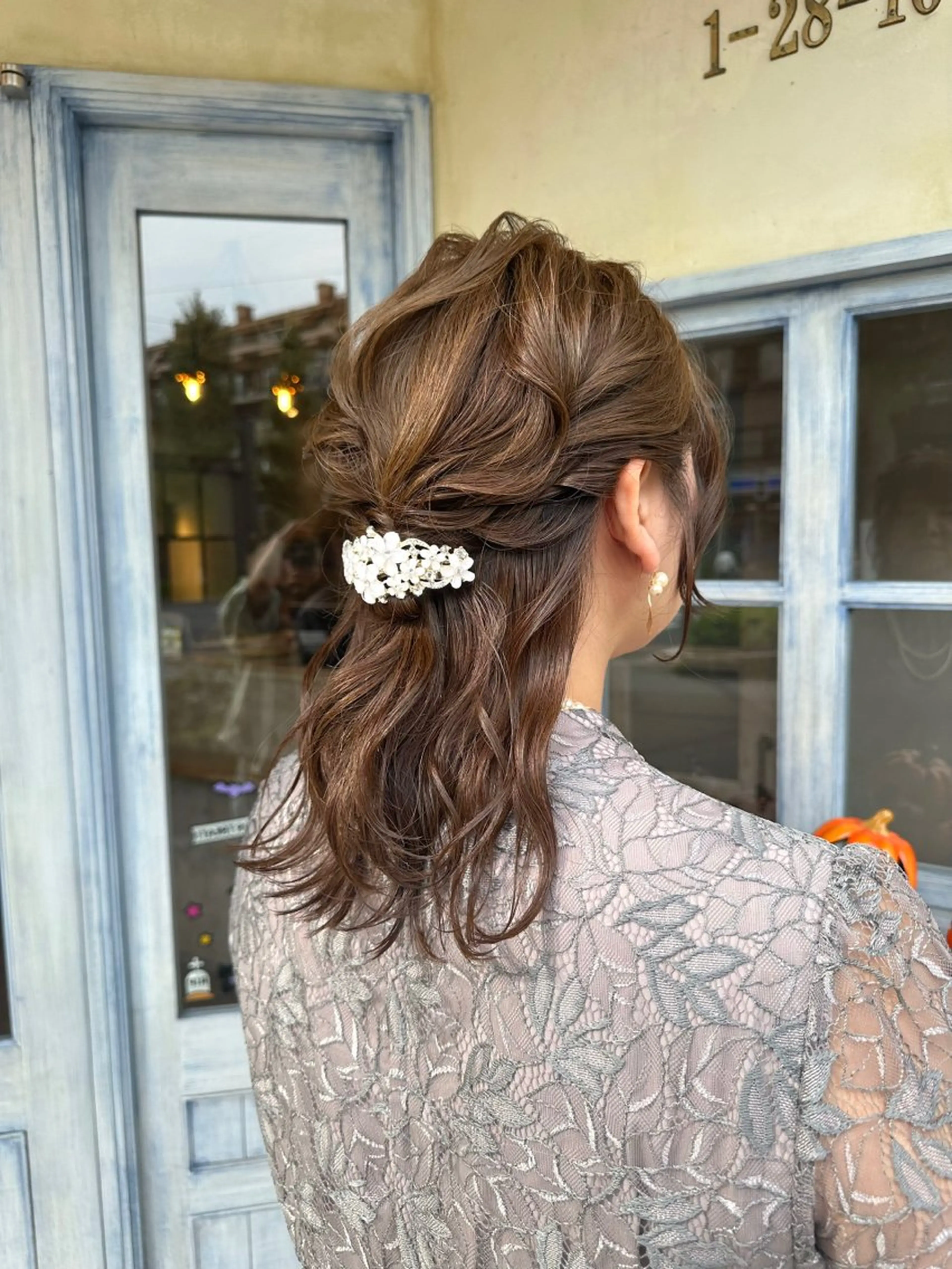 ヘアアレンジ ハーフアップ 森 早希絵のヘアスタイル