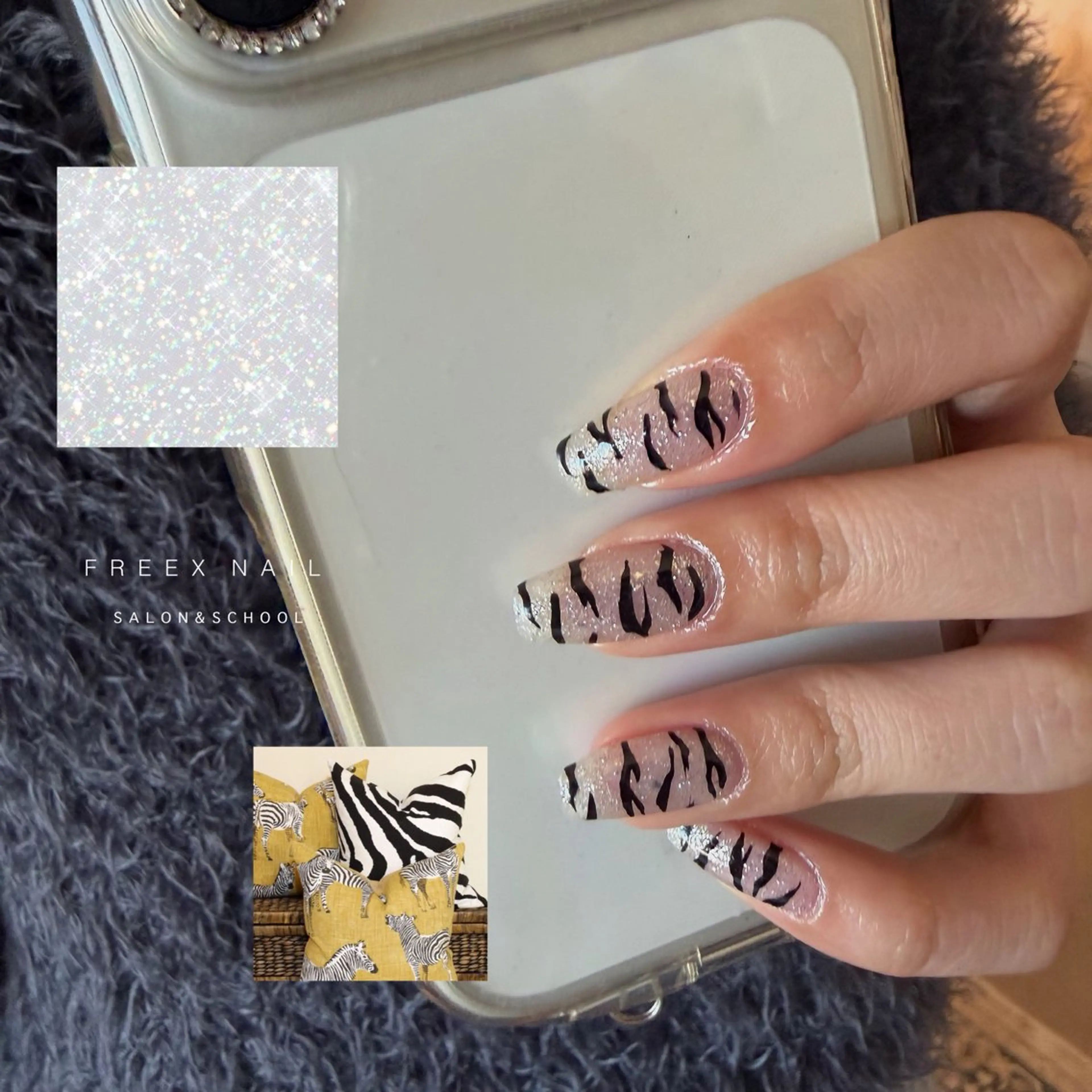 ネイル アニマル柄 ハンドネイル フットネイル freex nail /ニュアンス/個性派のネイルデザイン