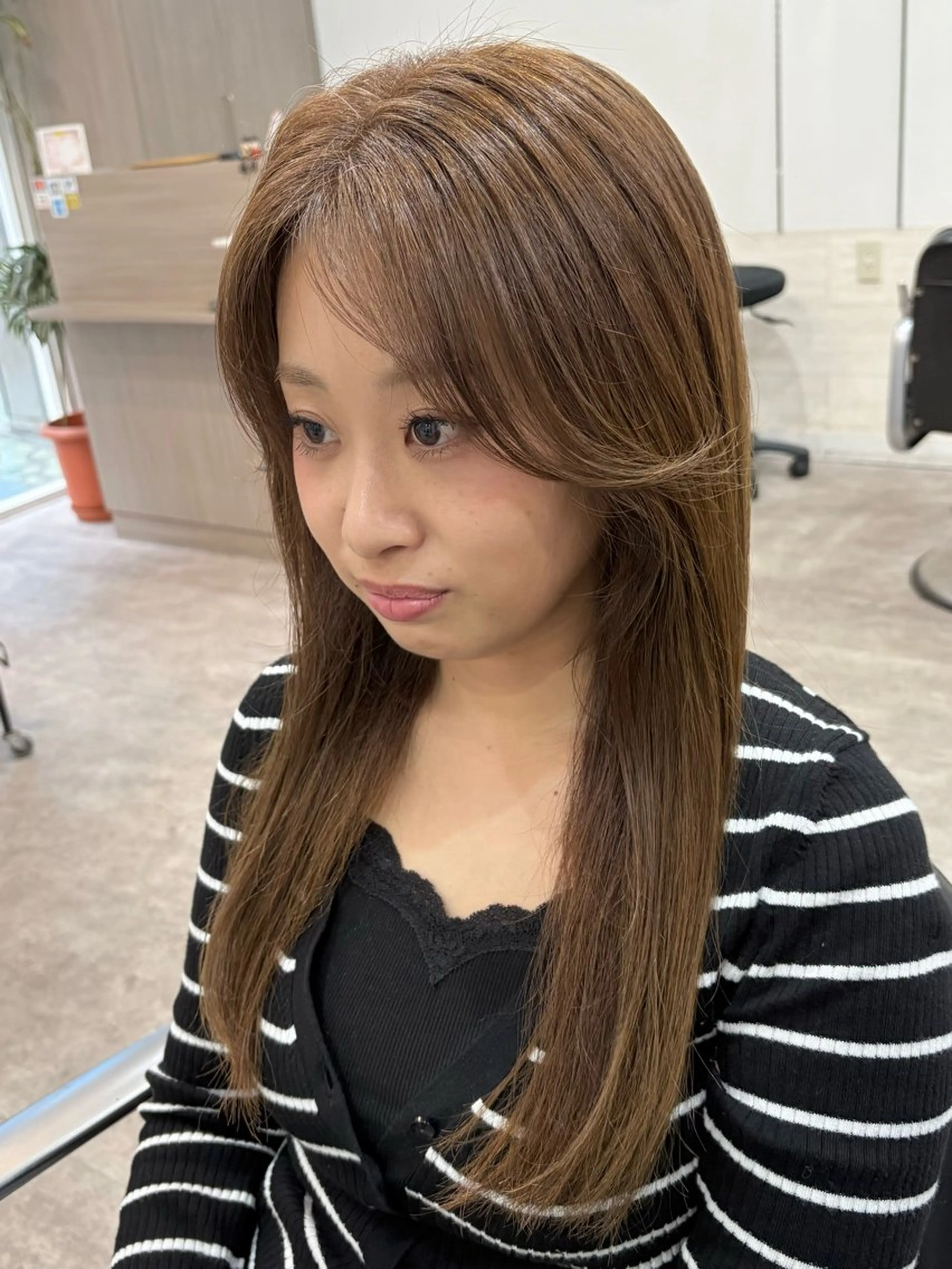 ロング カラー カット ヘアカラー トリートメント 艶髪🥣透明感カラー 🫧前田奈津実のヘアスタイル