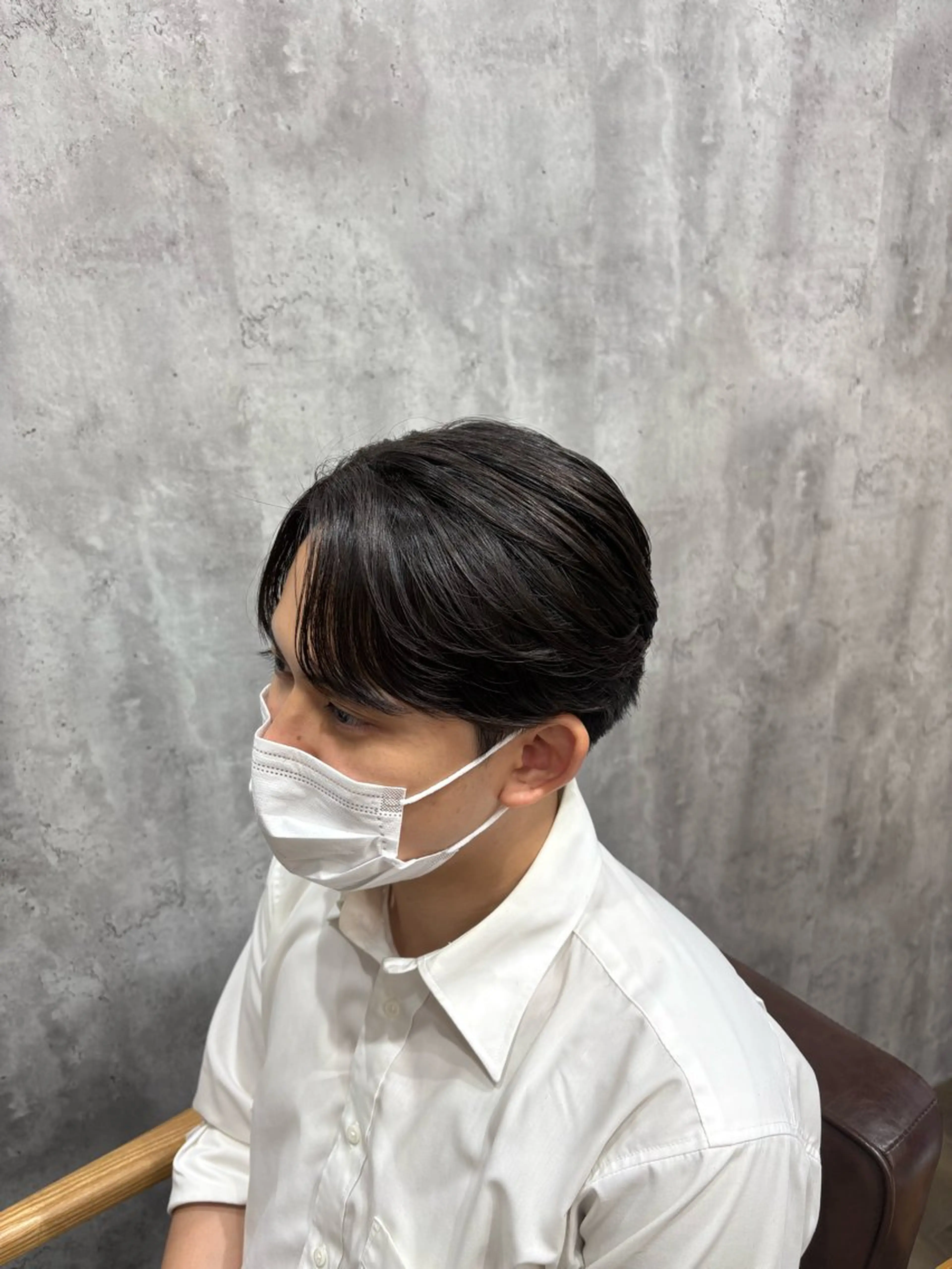 ショート パーマ メンズ 縮毛矯正 カット 縮毛矯正 韓国メンズヘア/ 毛流れヘア　須田龍世のヘアスタイル