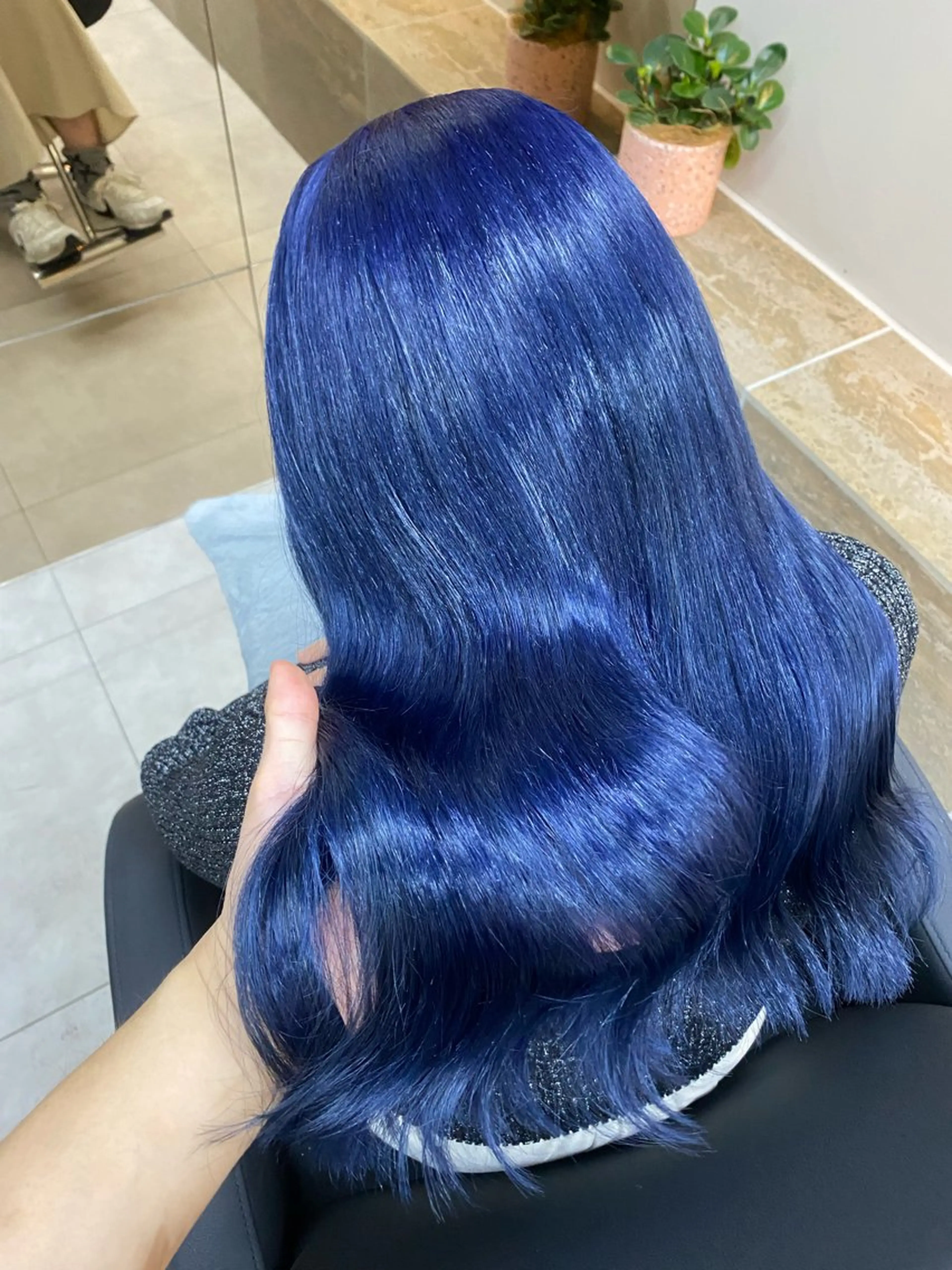 ロング カラー ブルーカラー カット ヘアカラー 「似合わせ/髪質改善 《ワタル》」のヘアスタイル