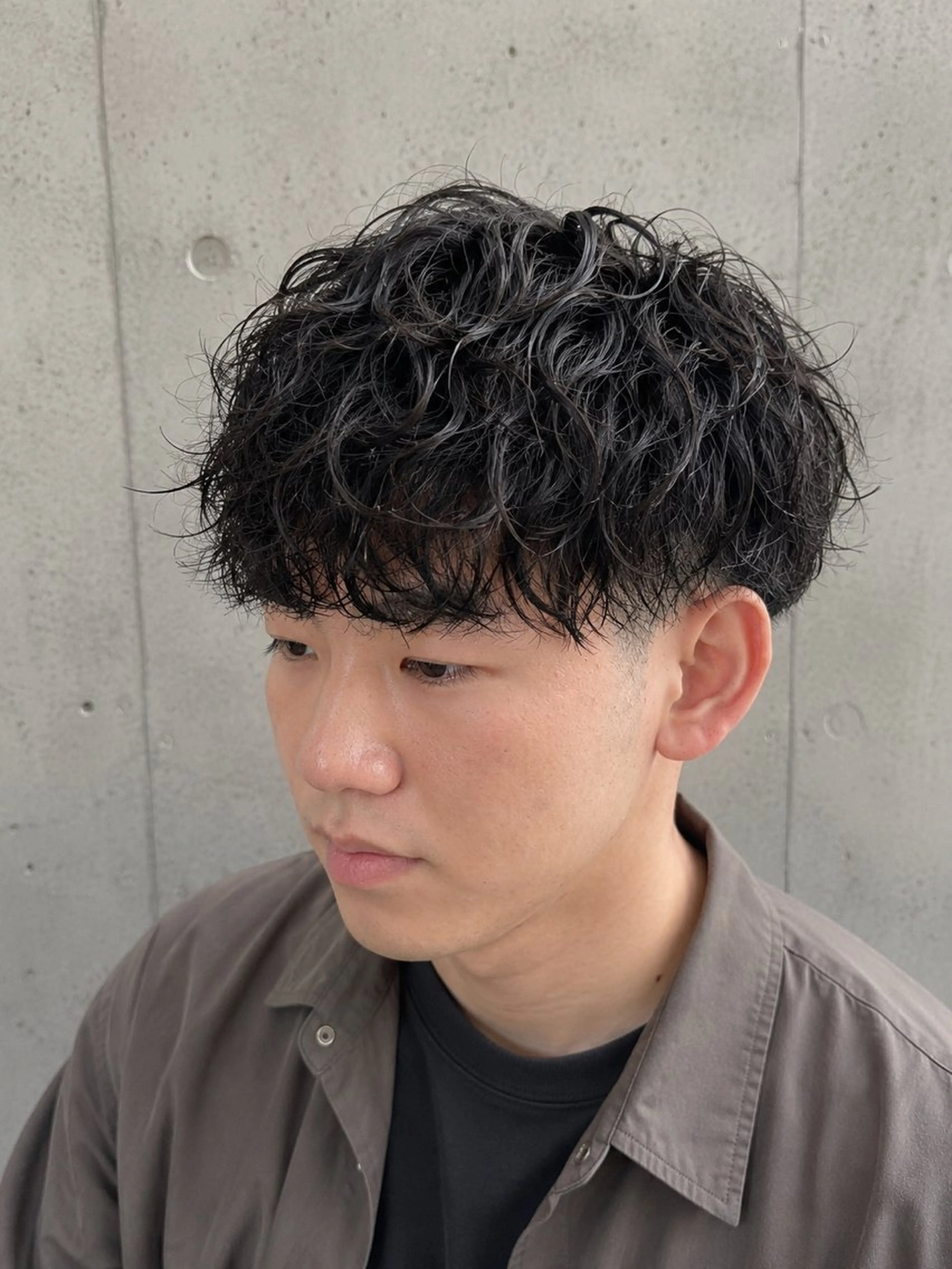 ショート パーマ メンズ カット パーマ ヘッドスパ men'sモテ 髪🫧ｼｵﾝのヘアスタイル