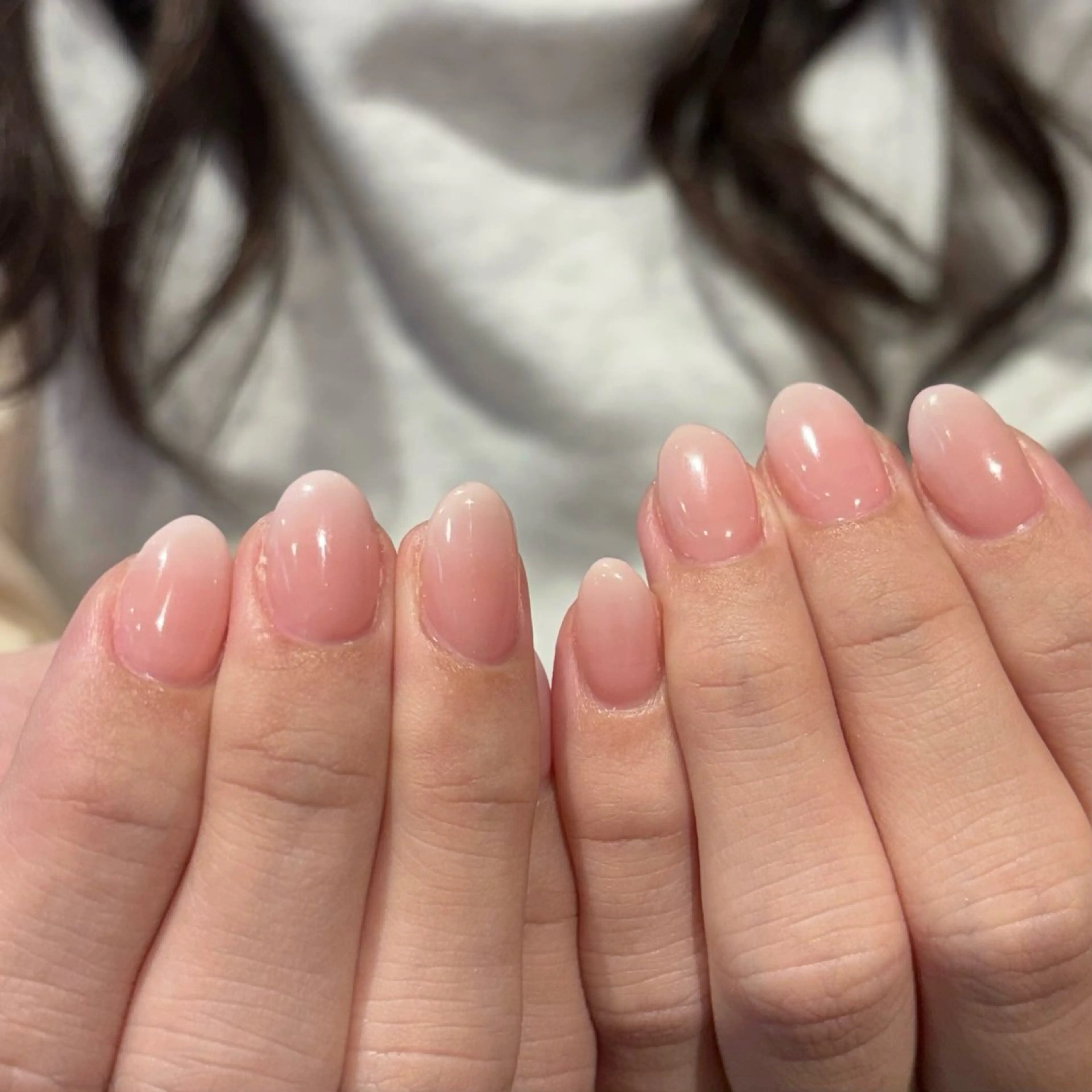 ネイル ジェルネイル グラデーション オフィスネイル パラジェル シンプルネイル ハンドネイル Bianca名駅店 安田のネイルデザイン