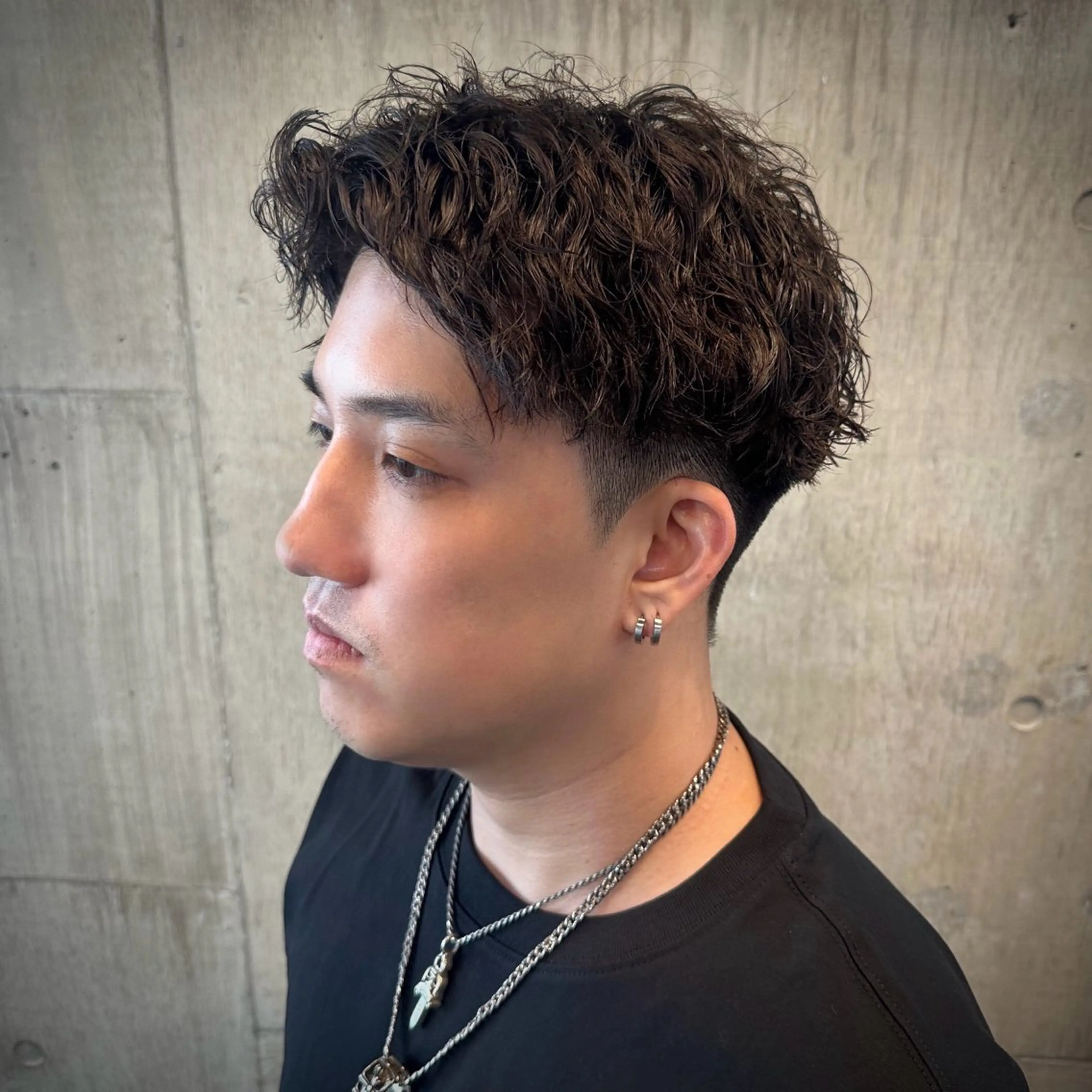 ショート パーマ メンズ メンズパーマ ツイストスパイラルパーマ スパイラルパーマ カット パーマ トリートメント ツイスパ/メンズ パーマ/歩夢のヘアスタイル
