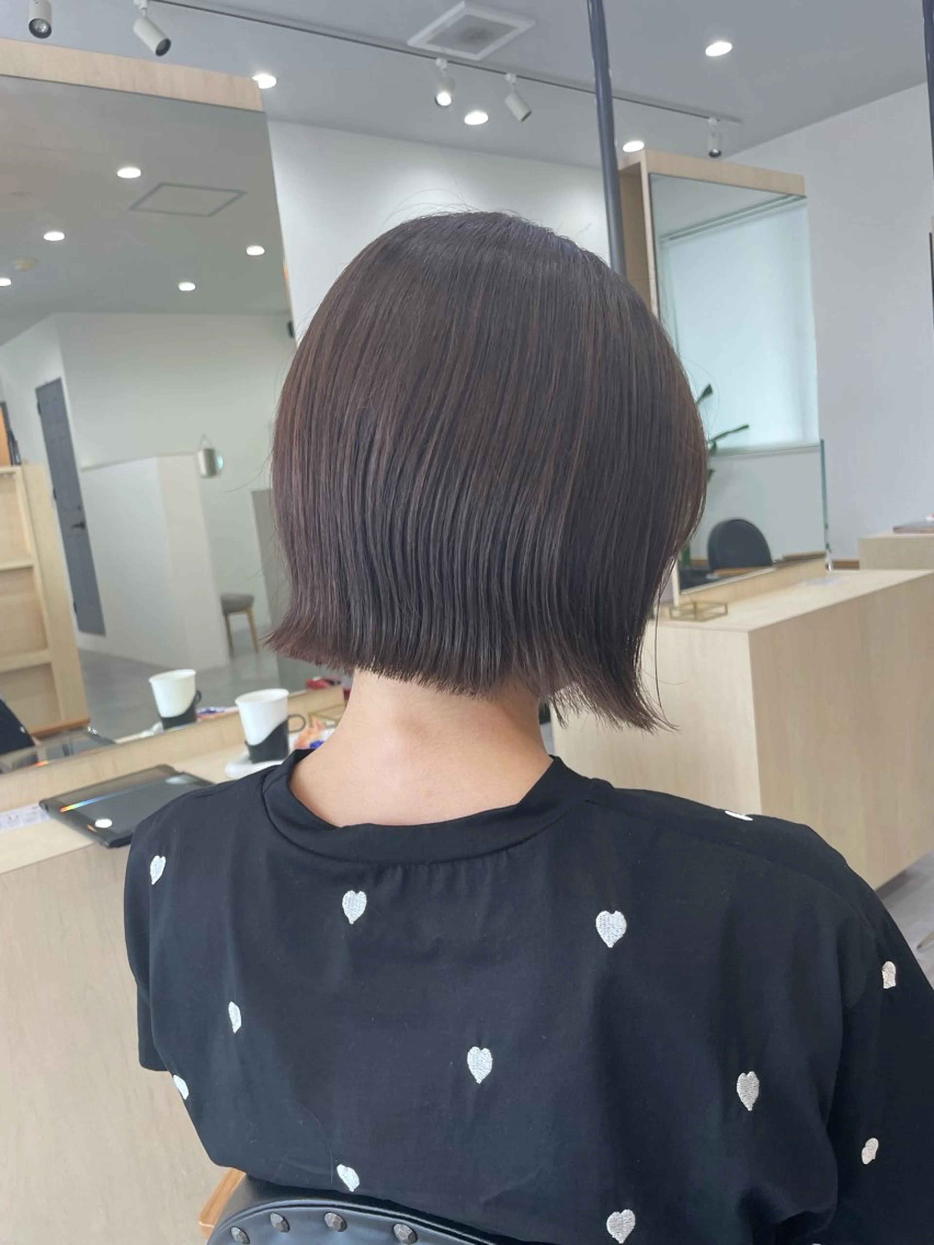 ミディアム ボブ ヘアカラー トリートメント 髪質改善/ 上村旺武のヘアスタイル