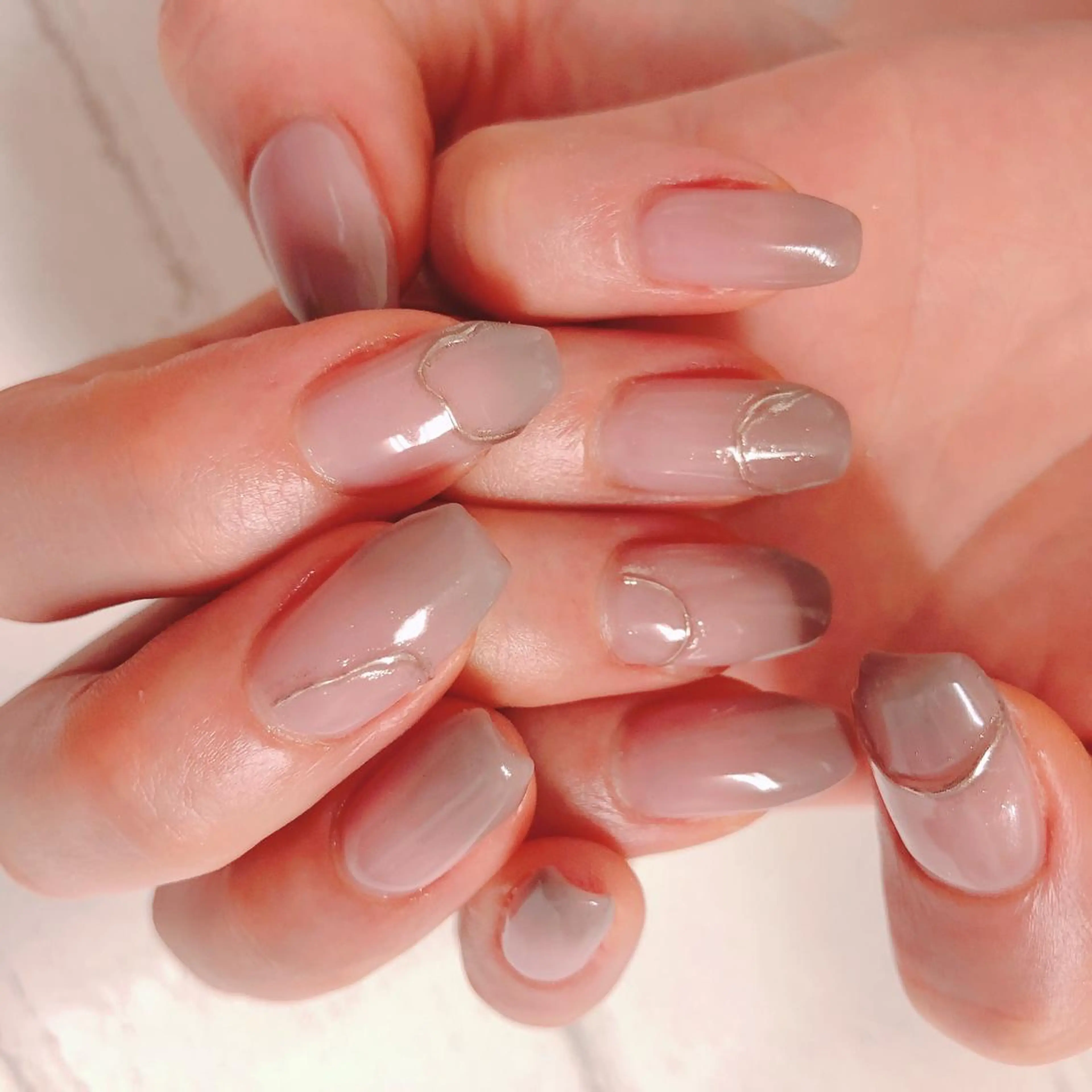 ネイル ミラーネイル ニュアンスネイル ピンク ono megumiのネイルデザイン