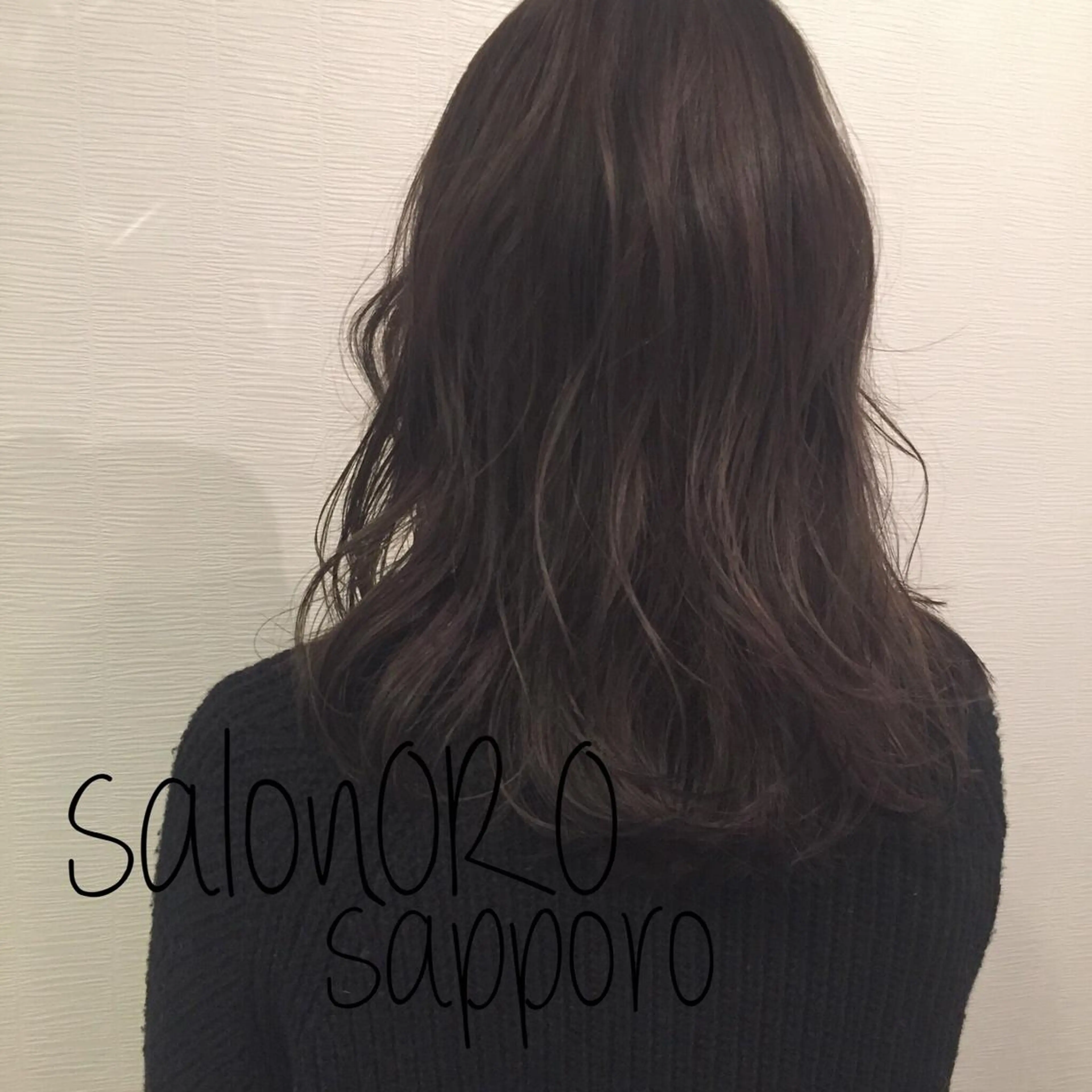 セミロング カラー ブリーチ グレージュ ハイライトカラー ブリーチなしカラー オレンジ カット ヘアカラー トリートメント 池田 真由美のヘアスタイル