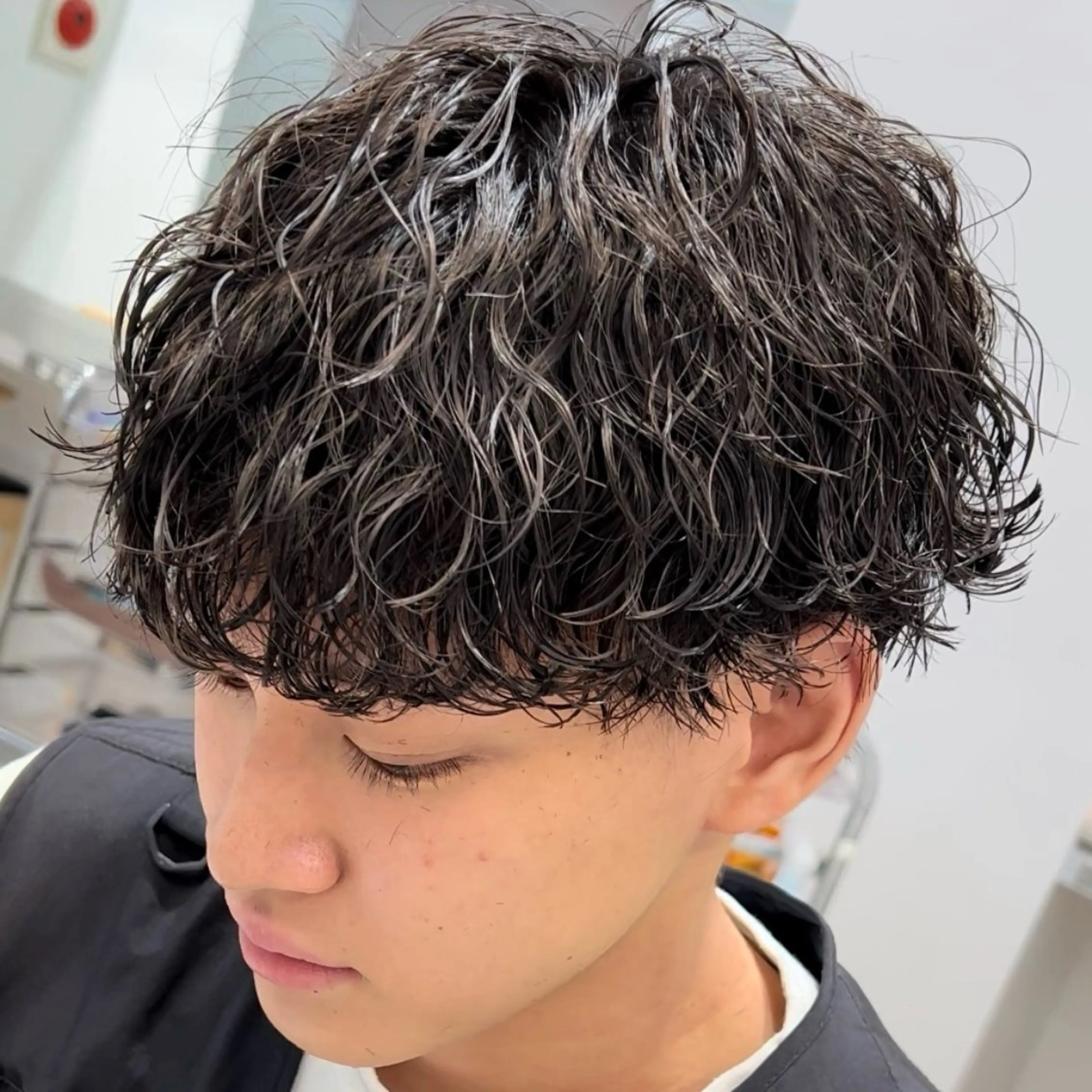 ミディアム パーマ ヘアアレンジ メンズ fifth 石川 凪のヘアスタイル