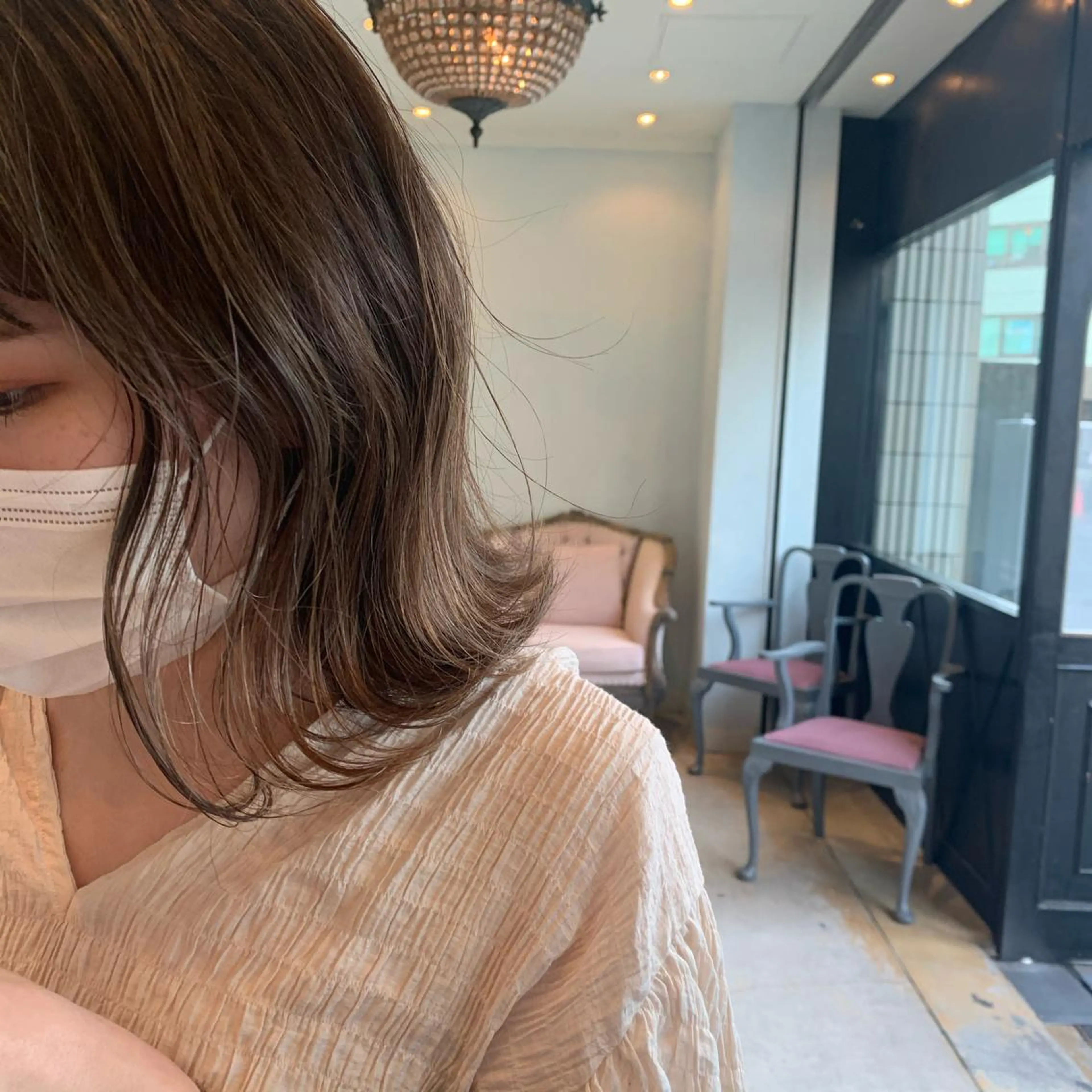ミディアム カラー SAKINO. ベージュカラーのヘアスタイル