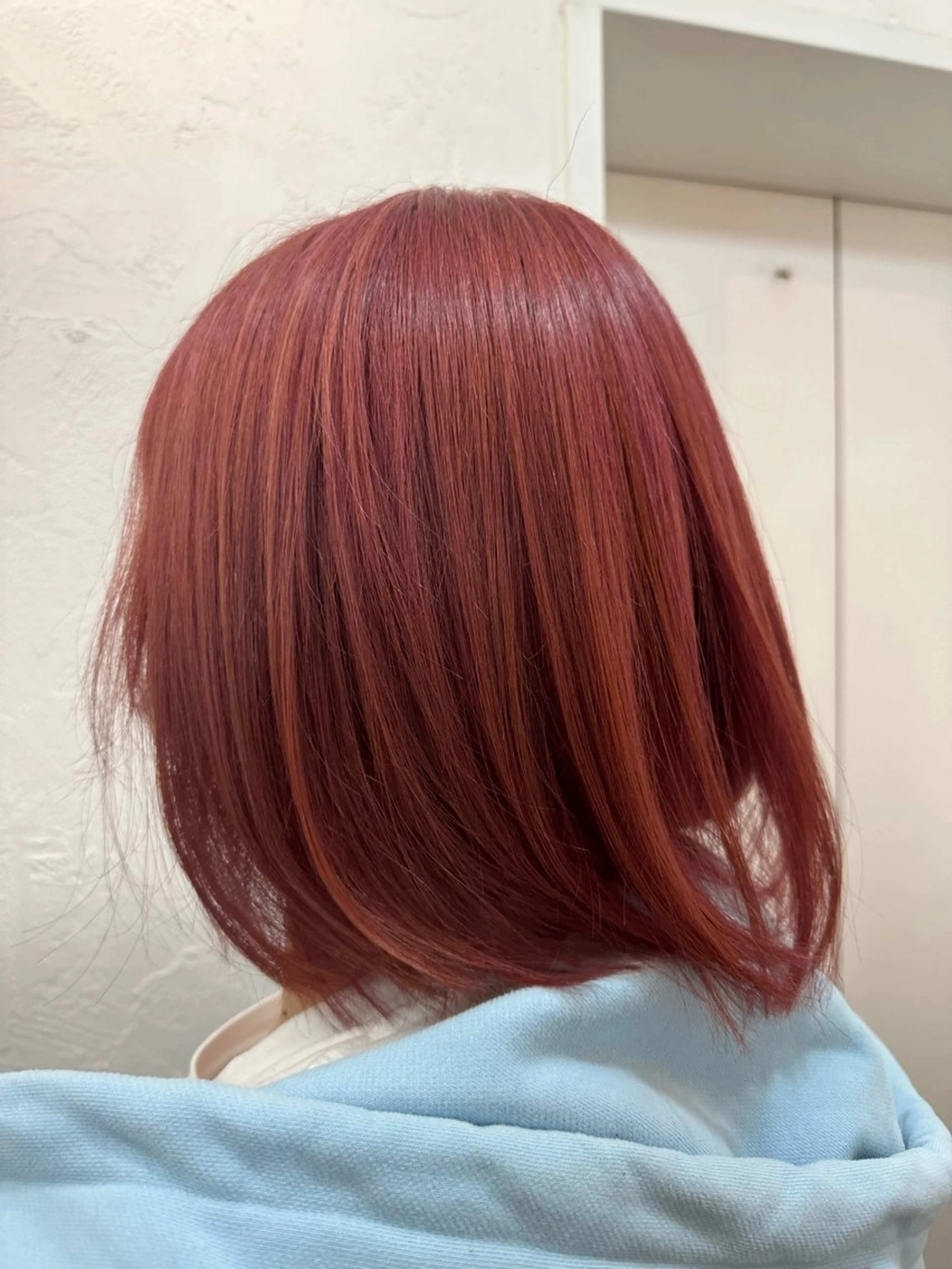 ミディアム カラー ブリーチ ピンクカラー 美髪質改善✨ 縮毛矯正✨HIDEのヘアスタイル