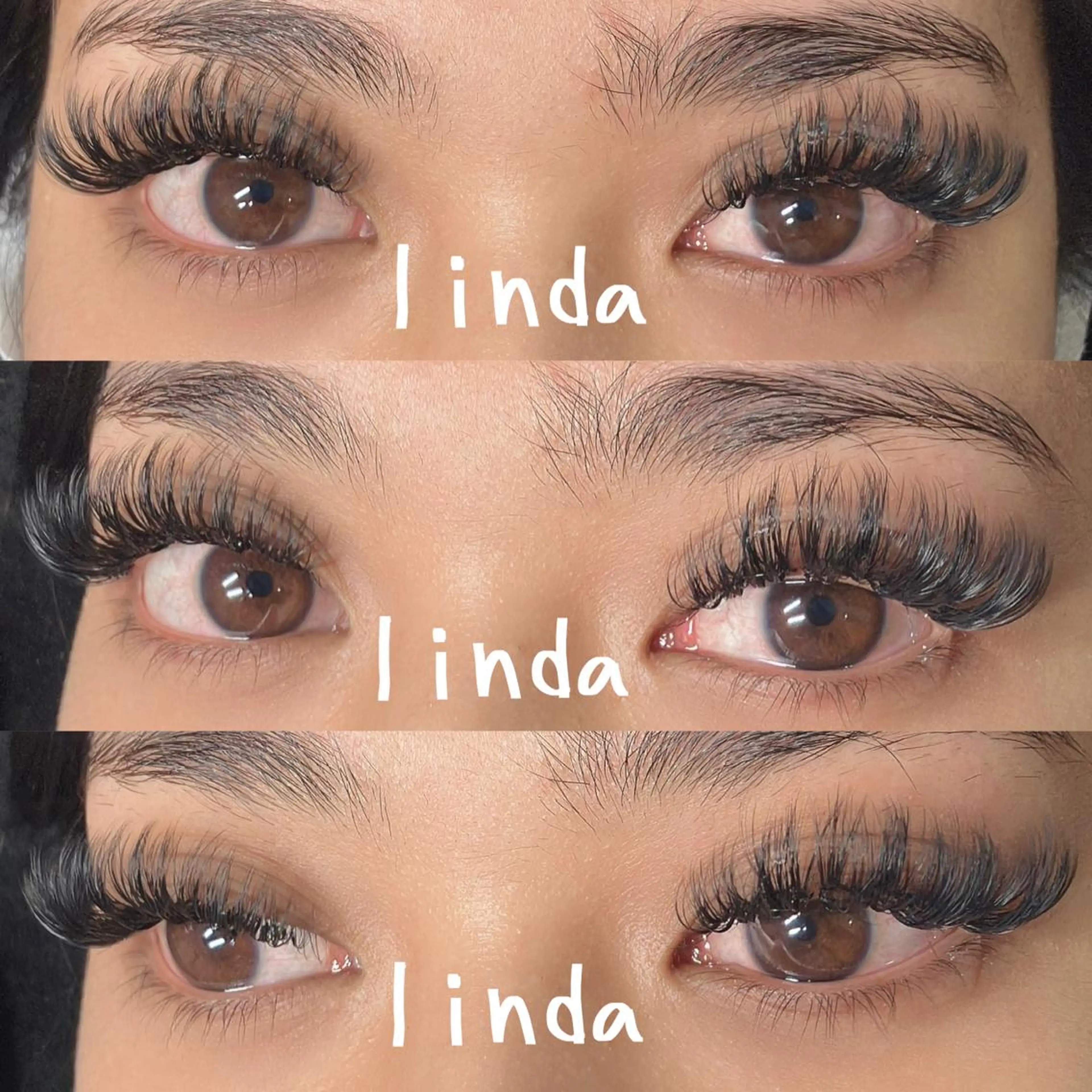 マツエク・マツパ 付け放題 ボリュームラッシュ linda lashesのマツエク・マツパデザイン