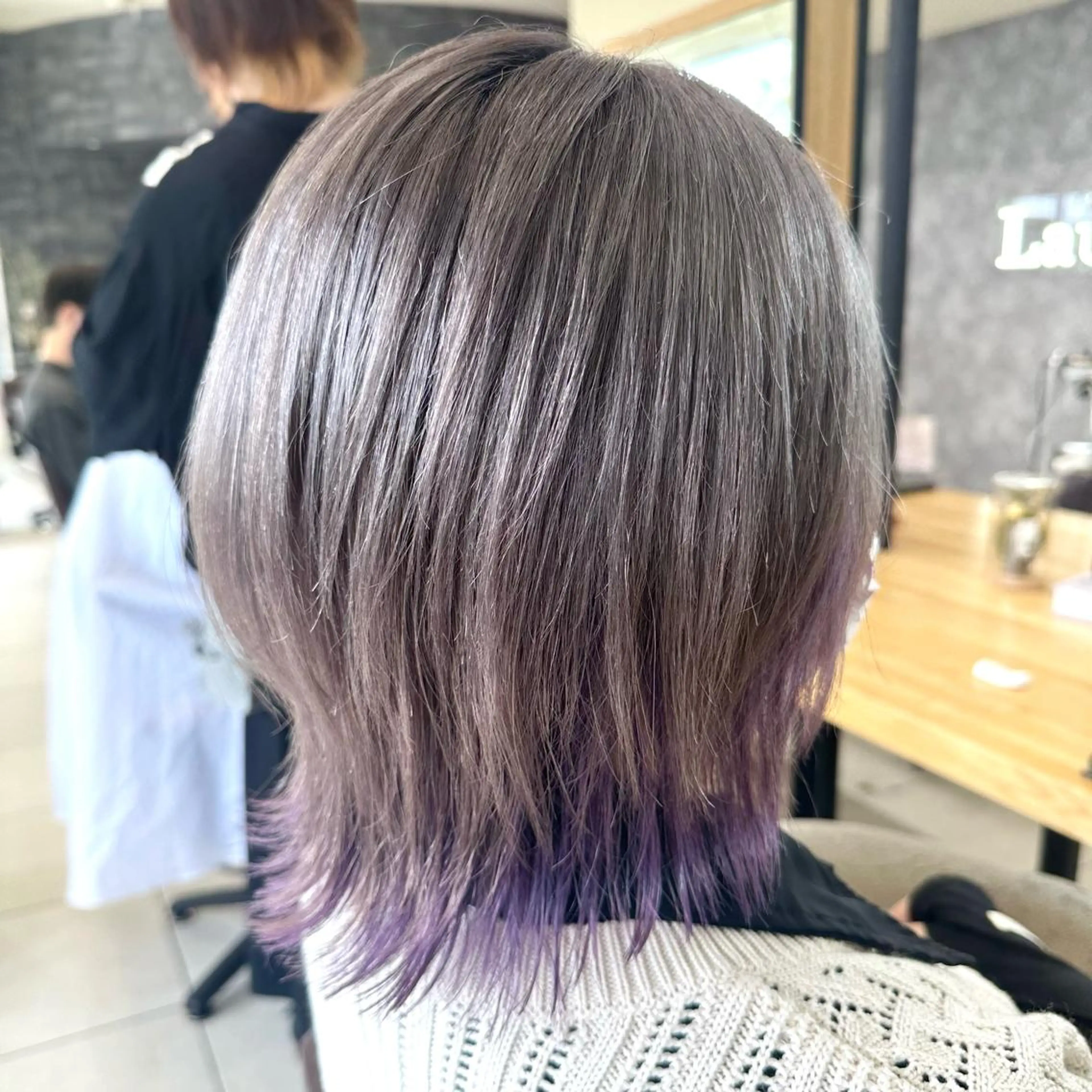 ショート カラー パープルカラー シルバー ウルフカット SHUN/ブリーチ/ カラー/臼井/佐倉のヘアスタイル