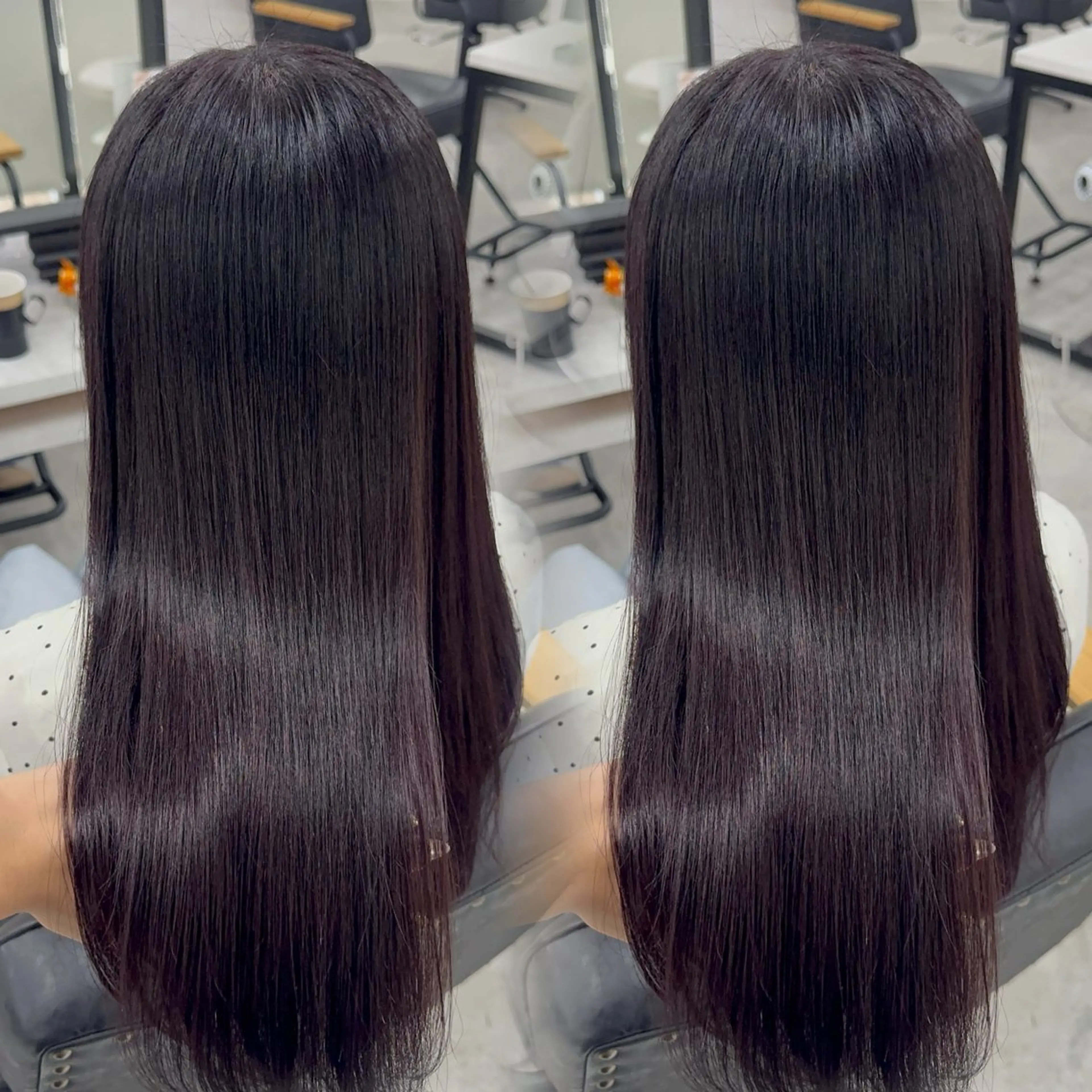 ロング カラー アッシュ アッシュブラウン ベージュカラー 黒髪 ブリーチ ヘアカラー トリートメント 赤み無し柔らかカラー 【梅田】madokaのヘアスタイル