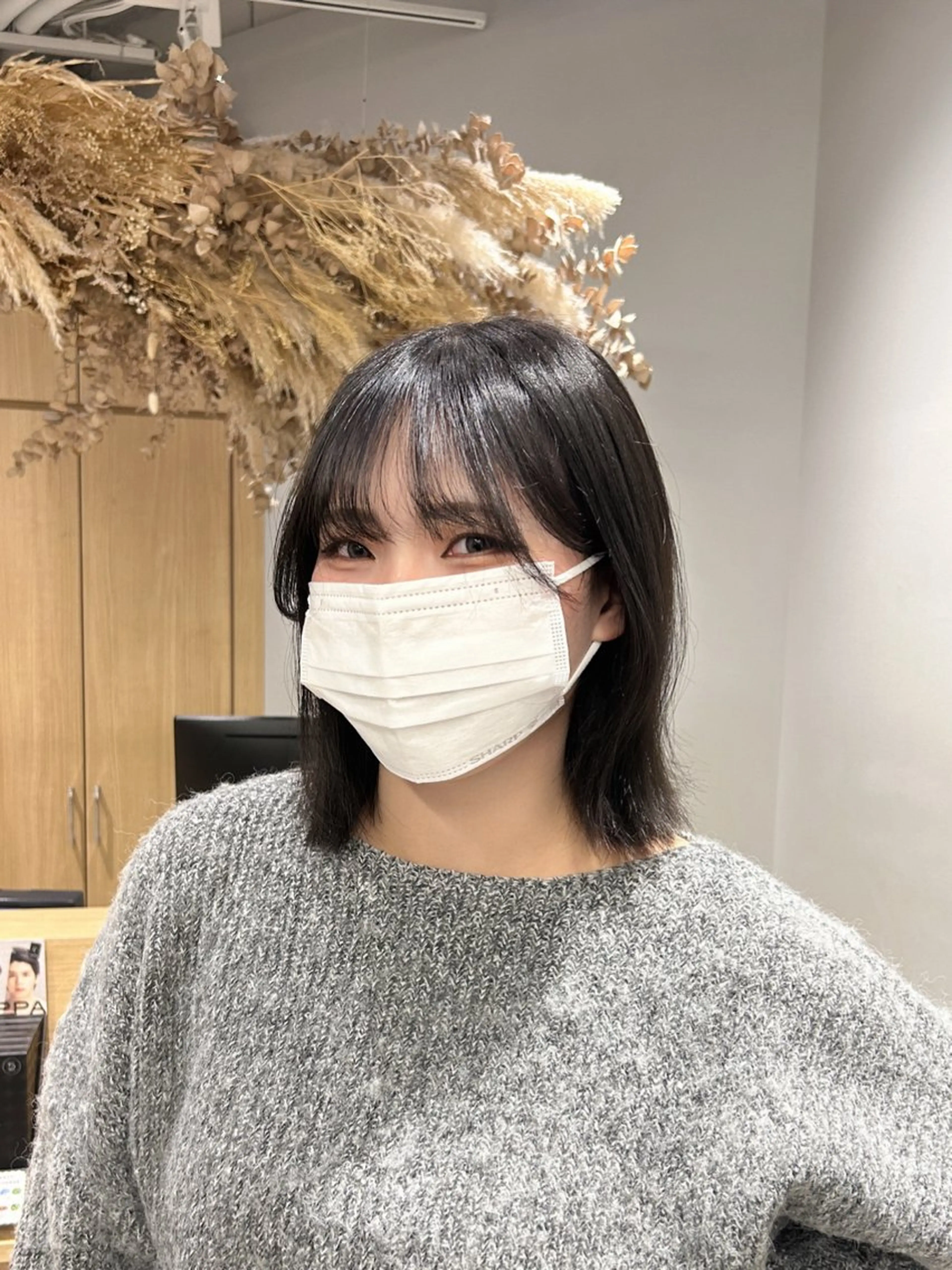 ミディアム カラー ボブレイヤー ボブ 韓国風ヘア レイヤーカット 韓国ヘア×レイヤー カット/上田丈也のヘアスタイル