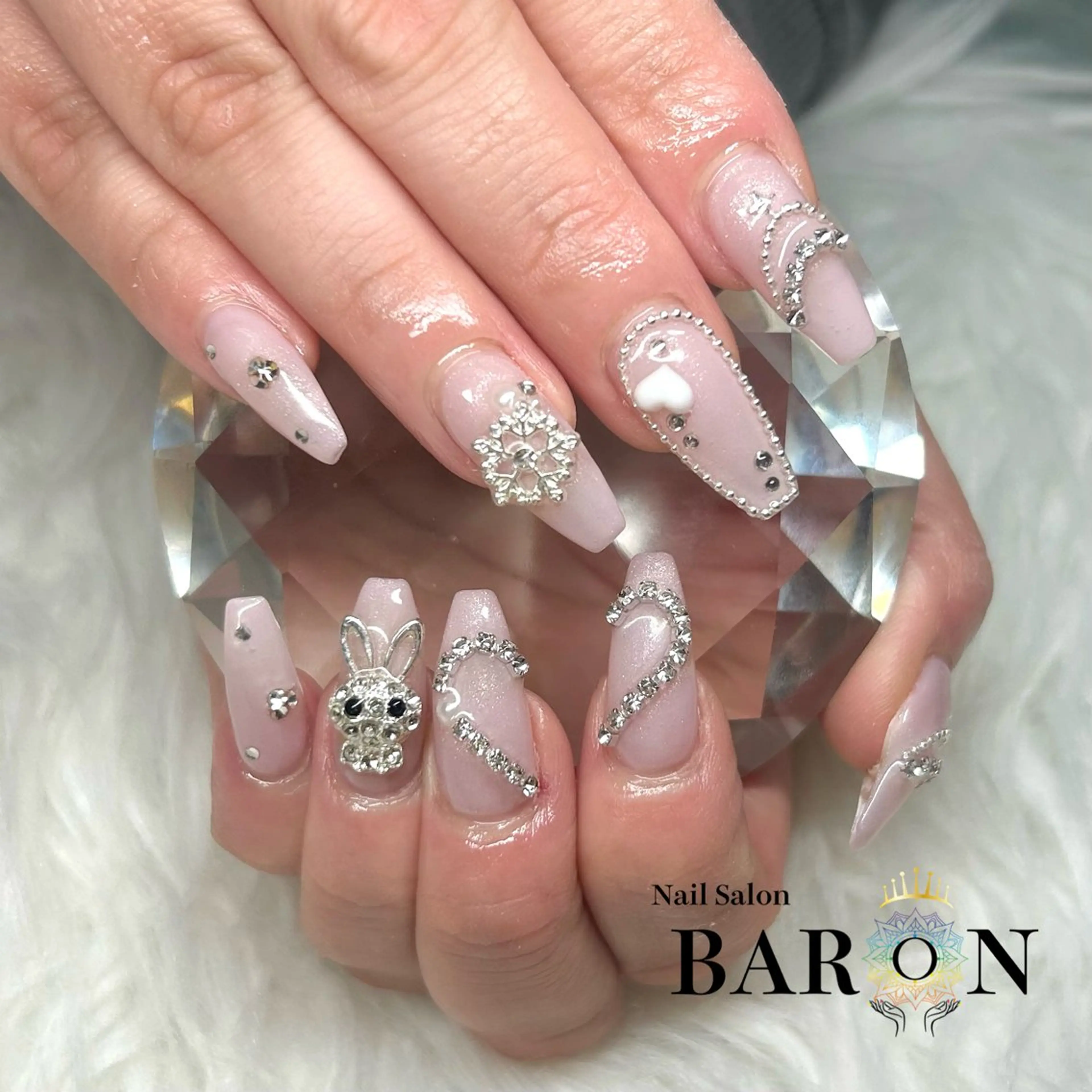 ネイル キラキラネイル ピンク ♛︎BARON♛︎ SUMIRE.のネイルデザイン