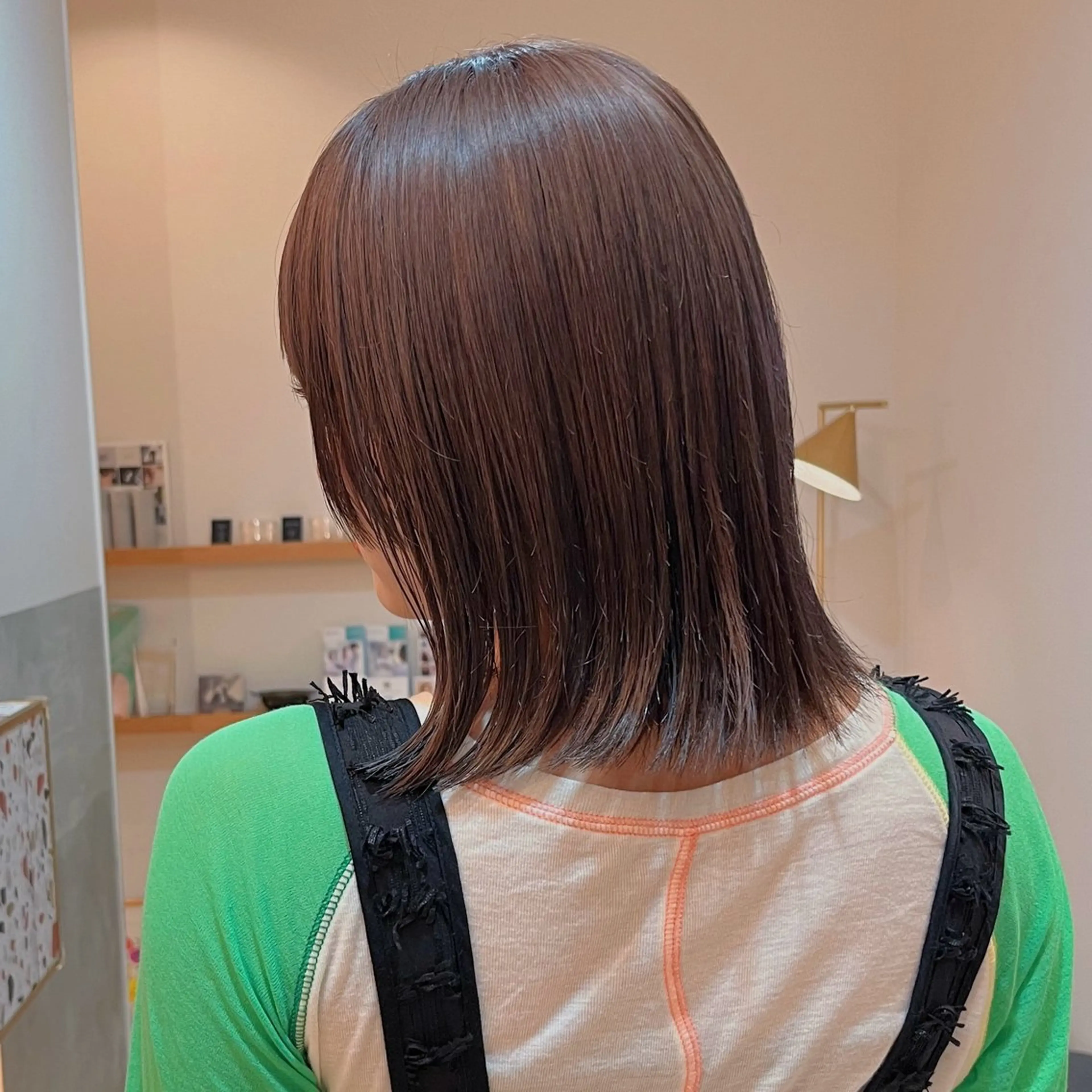 ミディアム カラー ベージュカラー ブリーチ 透明感カラー ブリーチなしカラー 🐢ダブルカラー🐢 透明感/このかのヘアスタイル