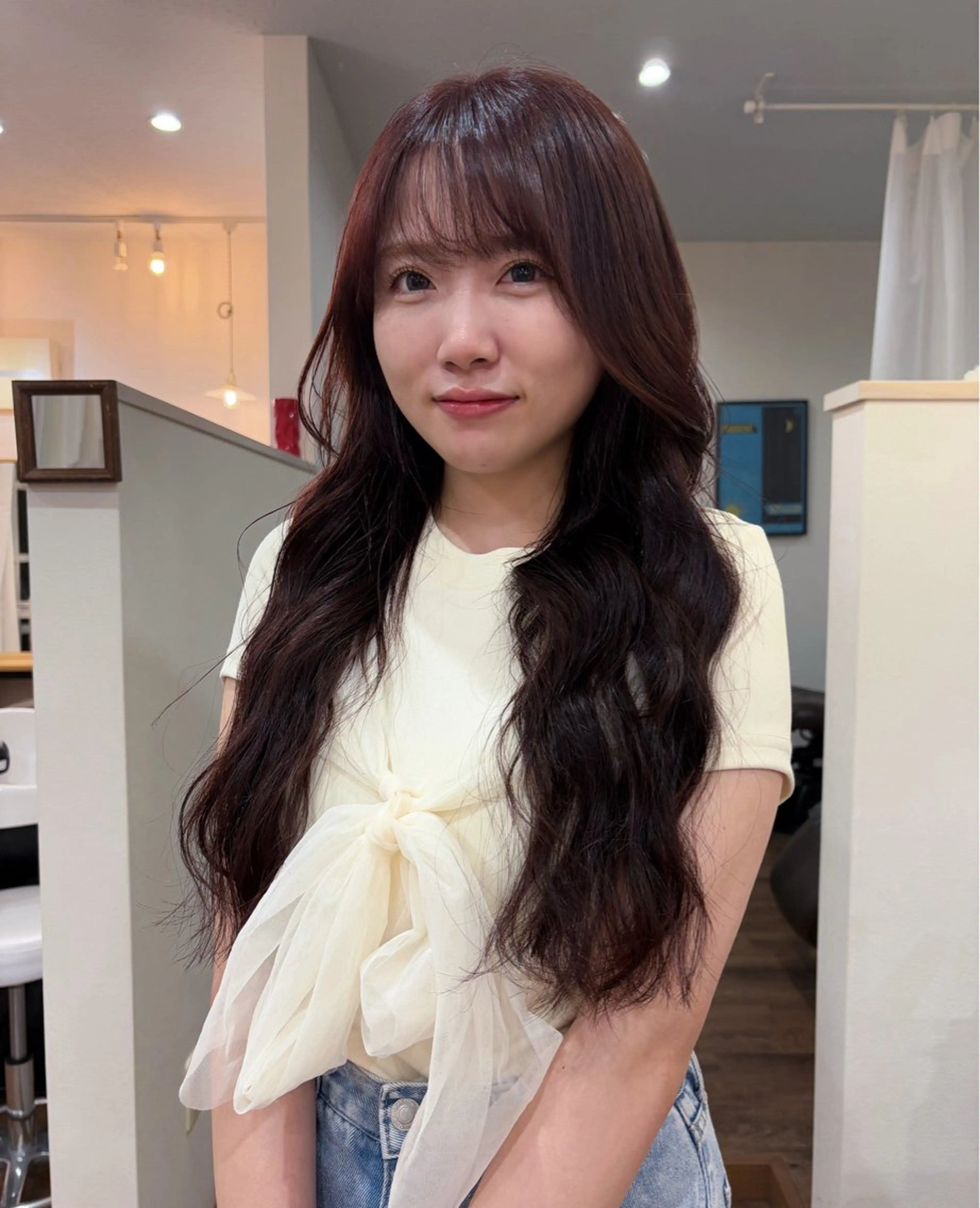 ロング ピンクブラウン カット Nono カットモデル募集中♩のヘアスタイル
