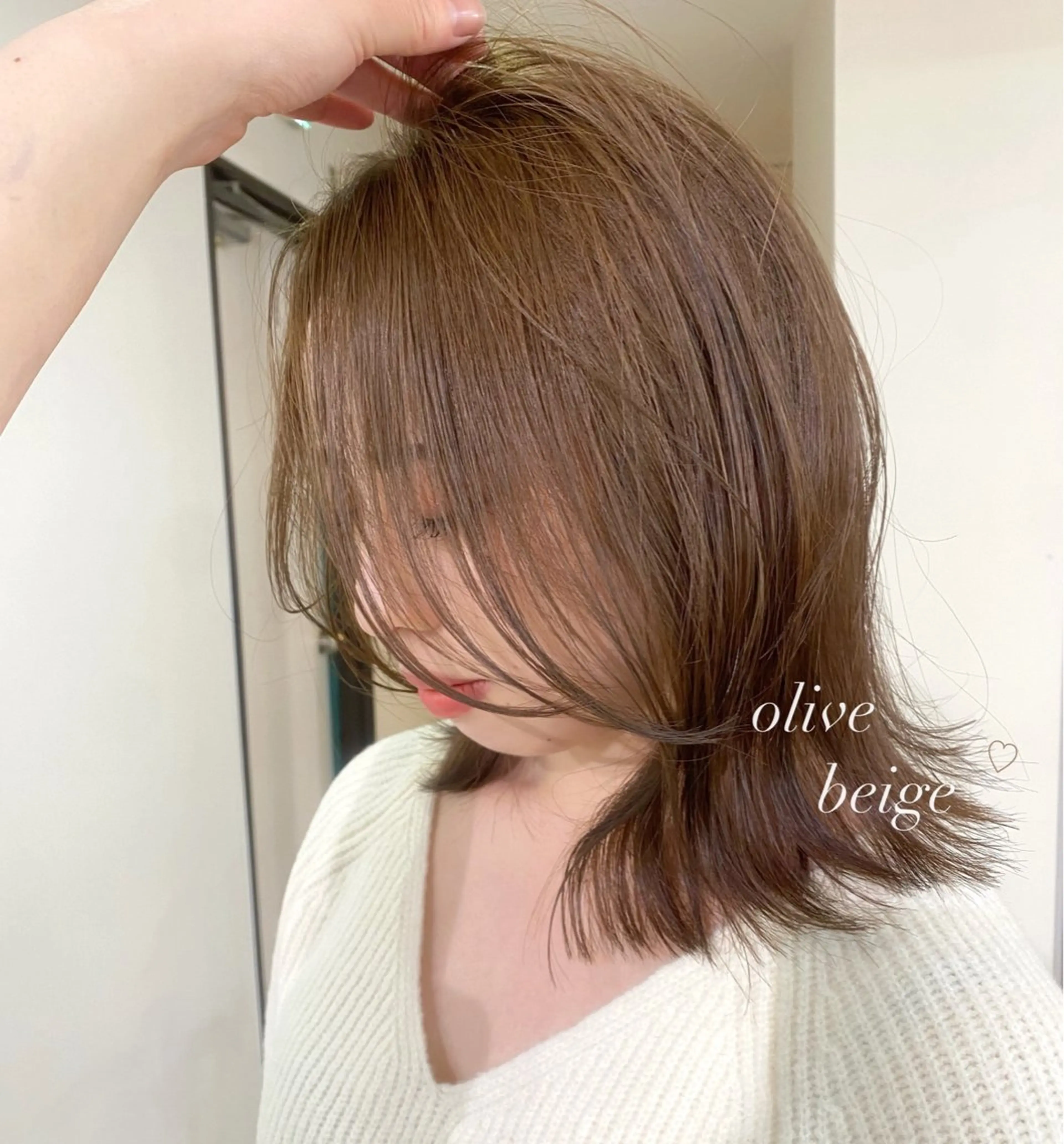 カラー ベージュカラー 黒髪 ブリーチ 透明感カラー ダブルカラー ヘアカラー mizuki/ピンク ベージュ.レイヤーのヘアスタイル