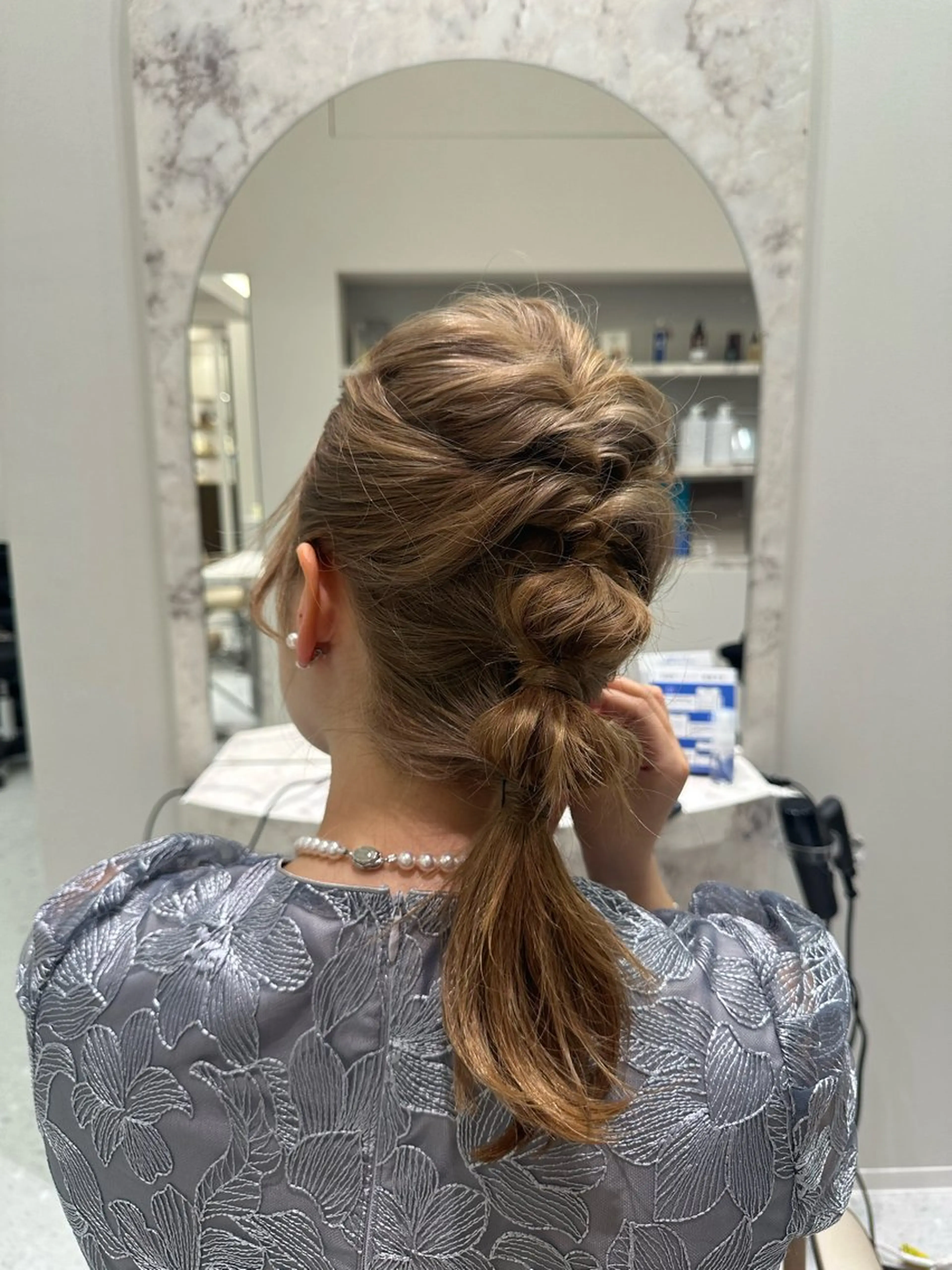 ミディアム ヘアアレンジ 韓国レイヤー✨ yasuko銀座のヘアスタイル