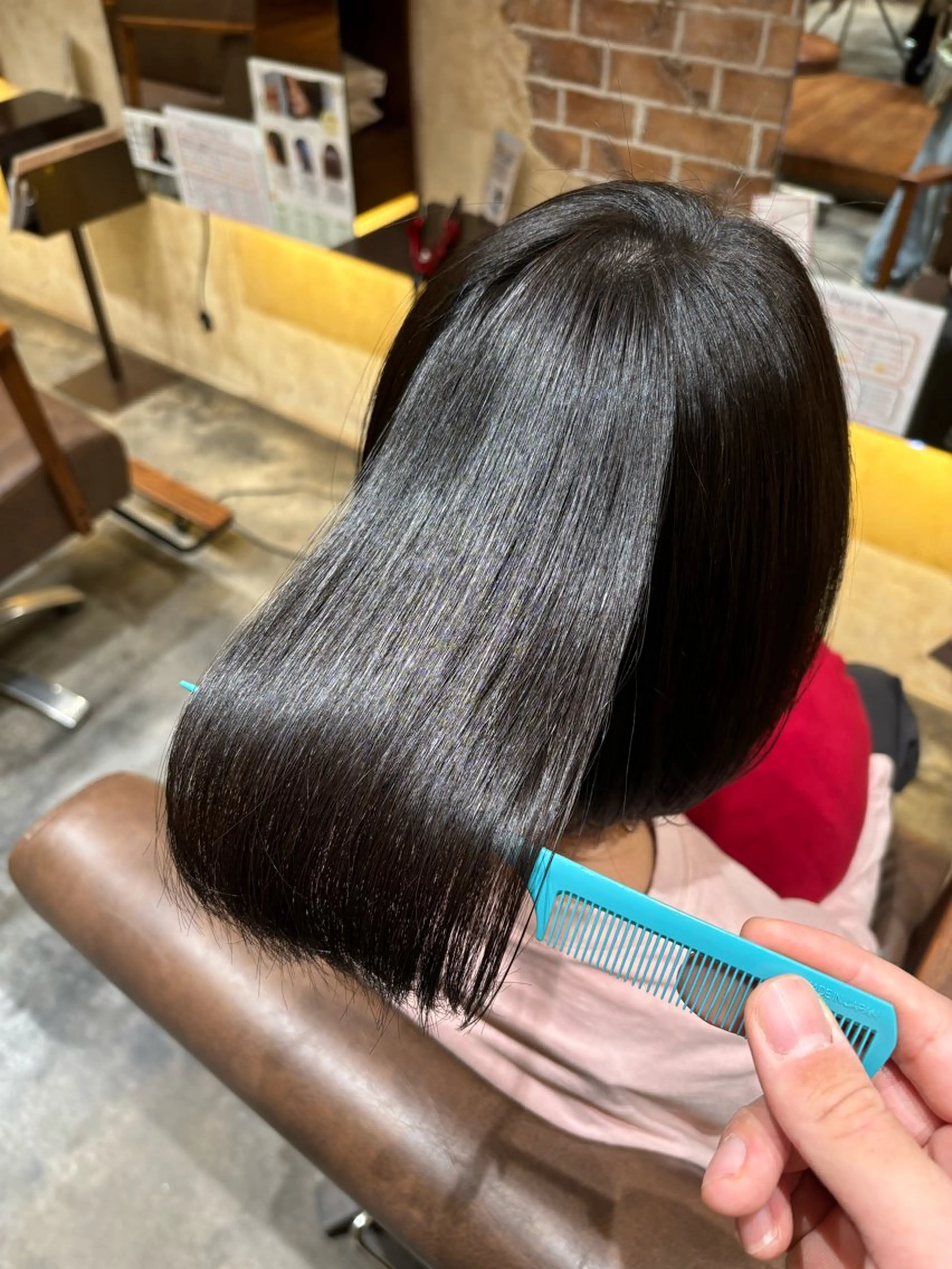 ミディアム 縮毛矯正 山本 遥海のヘアスタイル