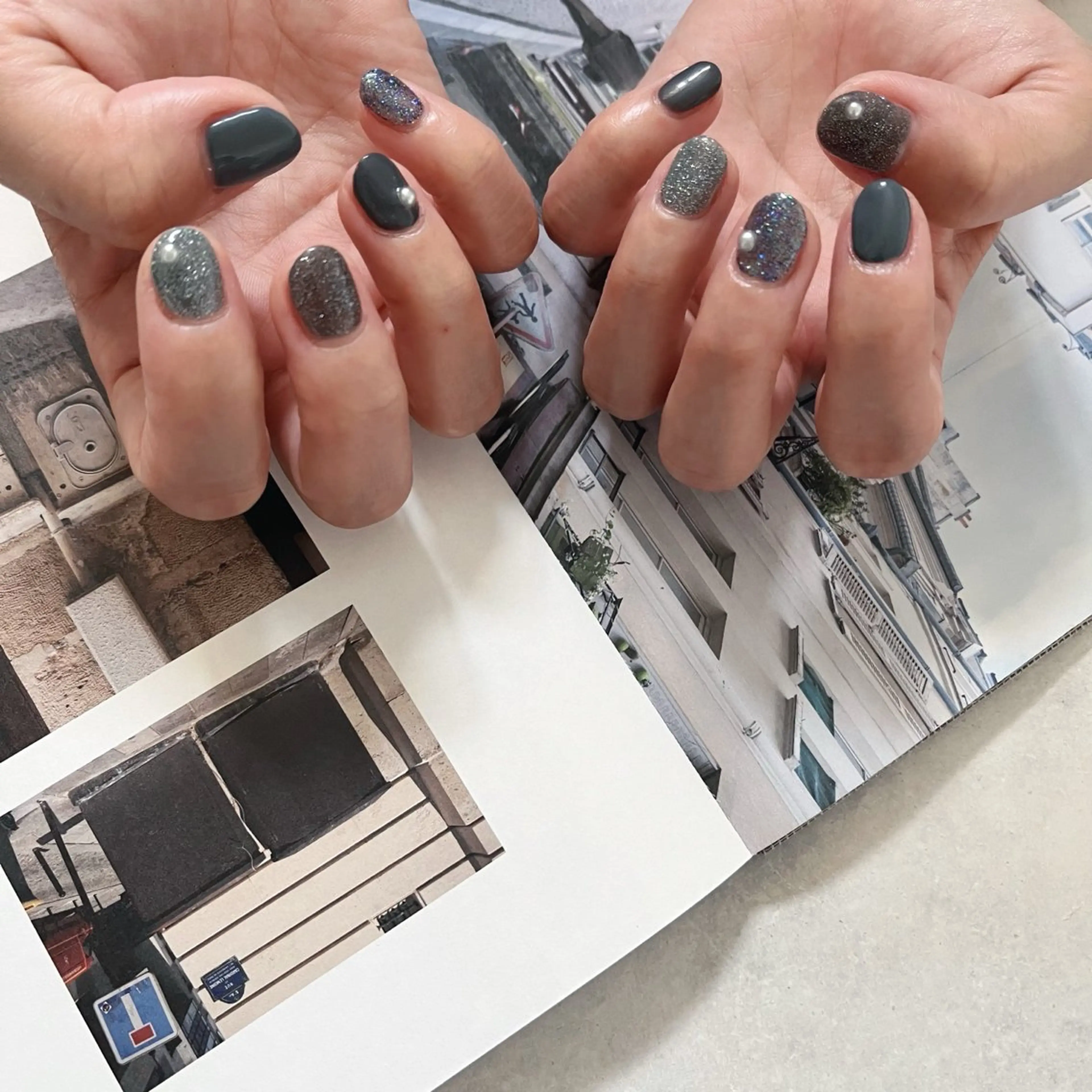 ネイル ブルー K Aのネイルデザイン