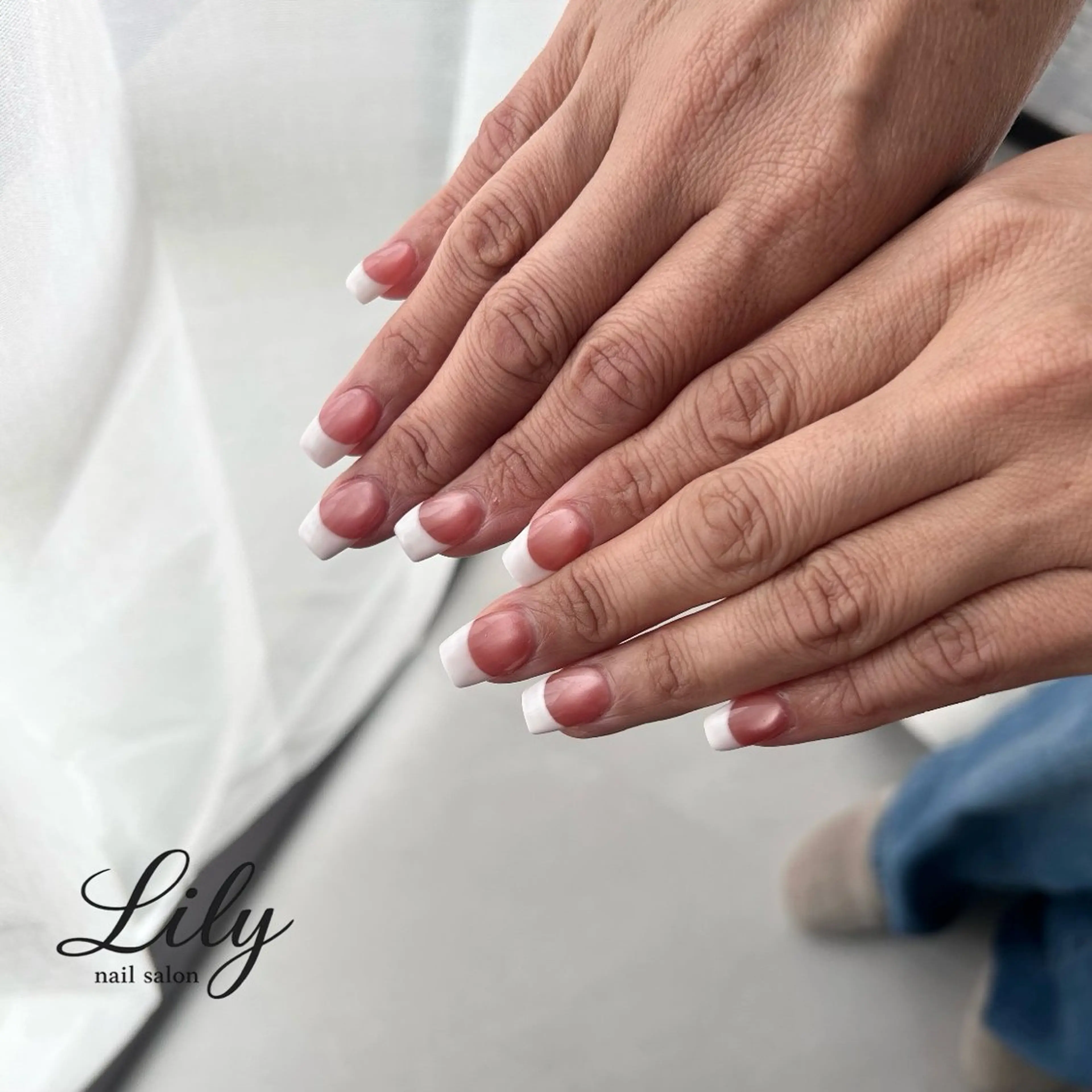 ネイル フレンチネイル ハンドネイル nail salon Lily所属・藤田 璃々のネイルデザイン