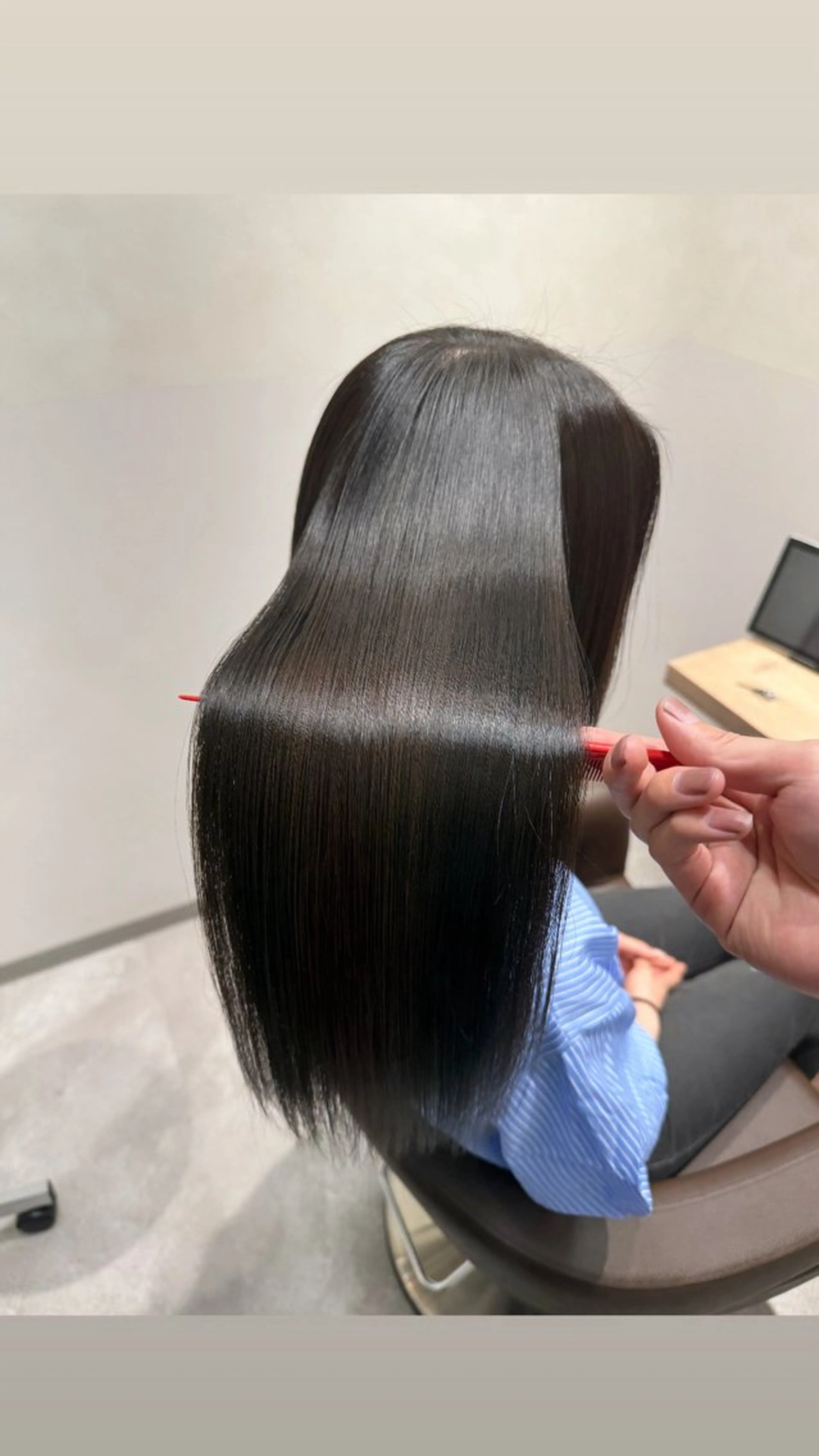 ロング カット 縮毛矯正 トリートメント 福田 修平💎 髪質改善/美髪矯正のヘアスタイル