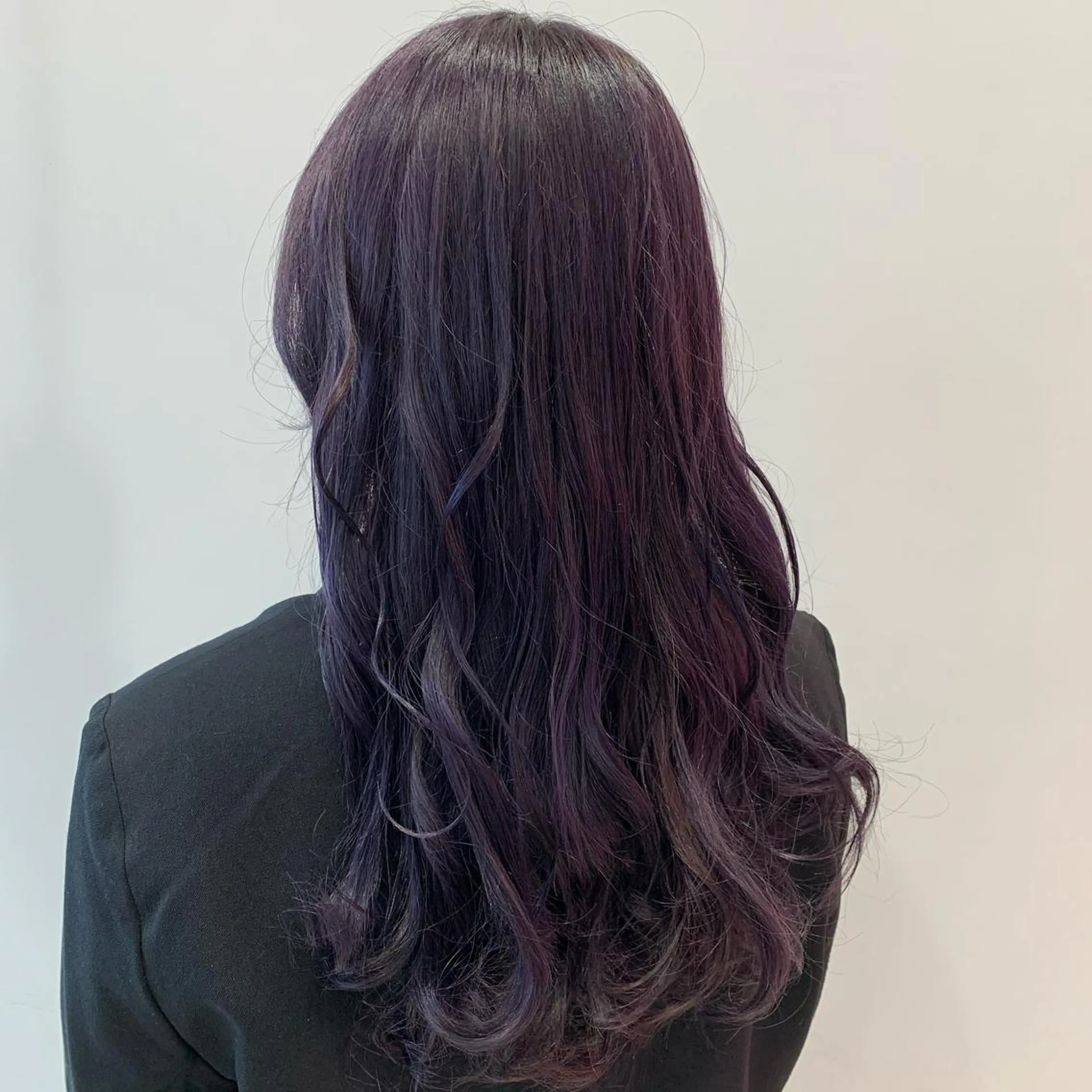 ロング カラー ラベンダーカラー 韓国風ハッシュカット 似合わせレイヤー池袋のヘアスタイル