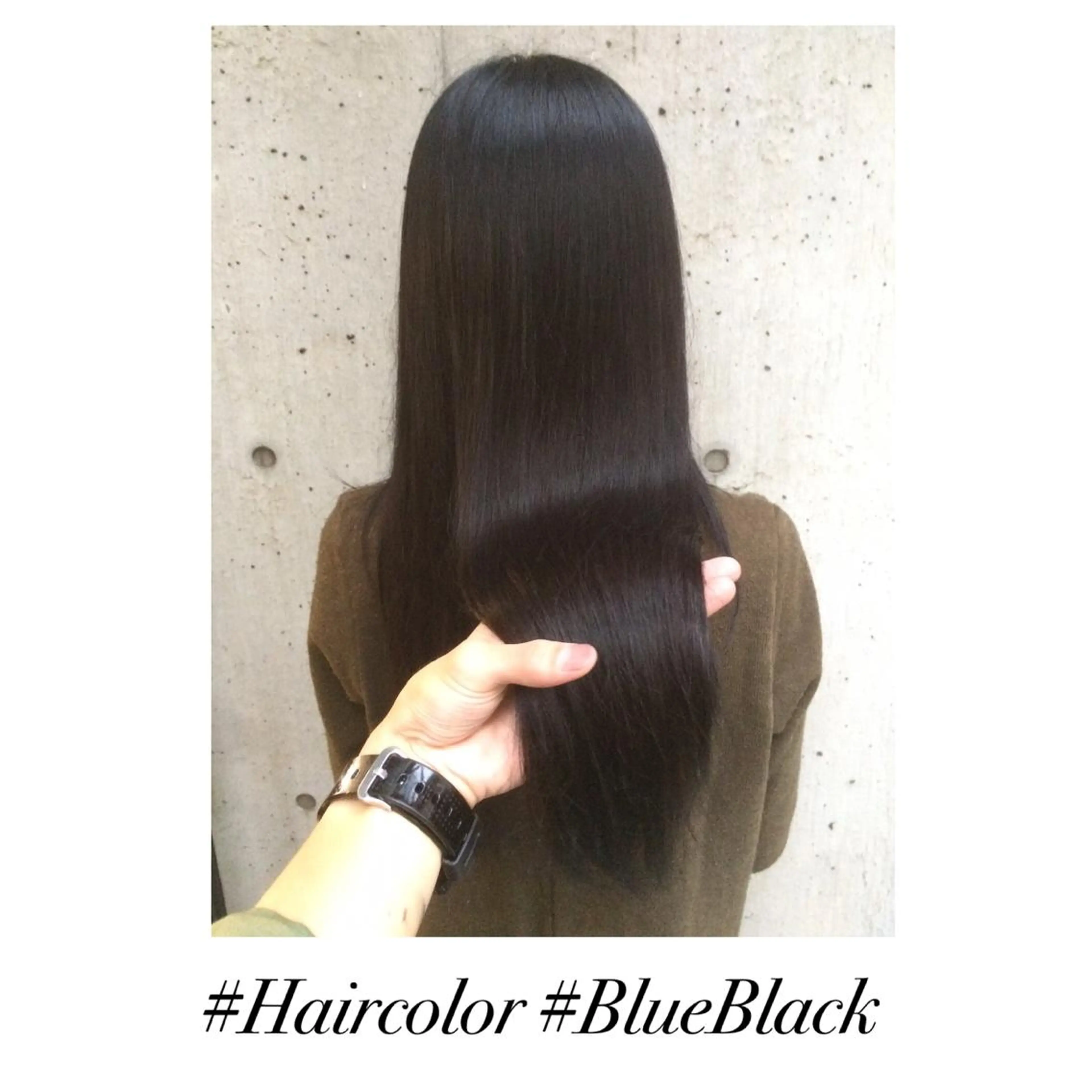 カラー 黒髪 ブルーカラー ブルーブラック K-POP好き美容師 🇰🇷Kai.Yのヘアスタイル