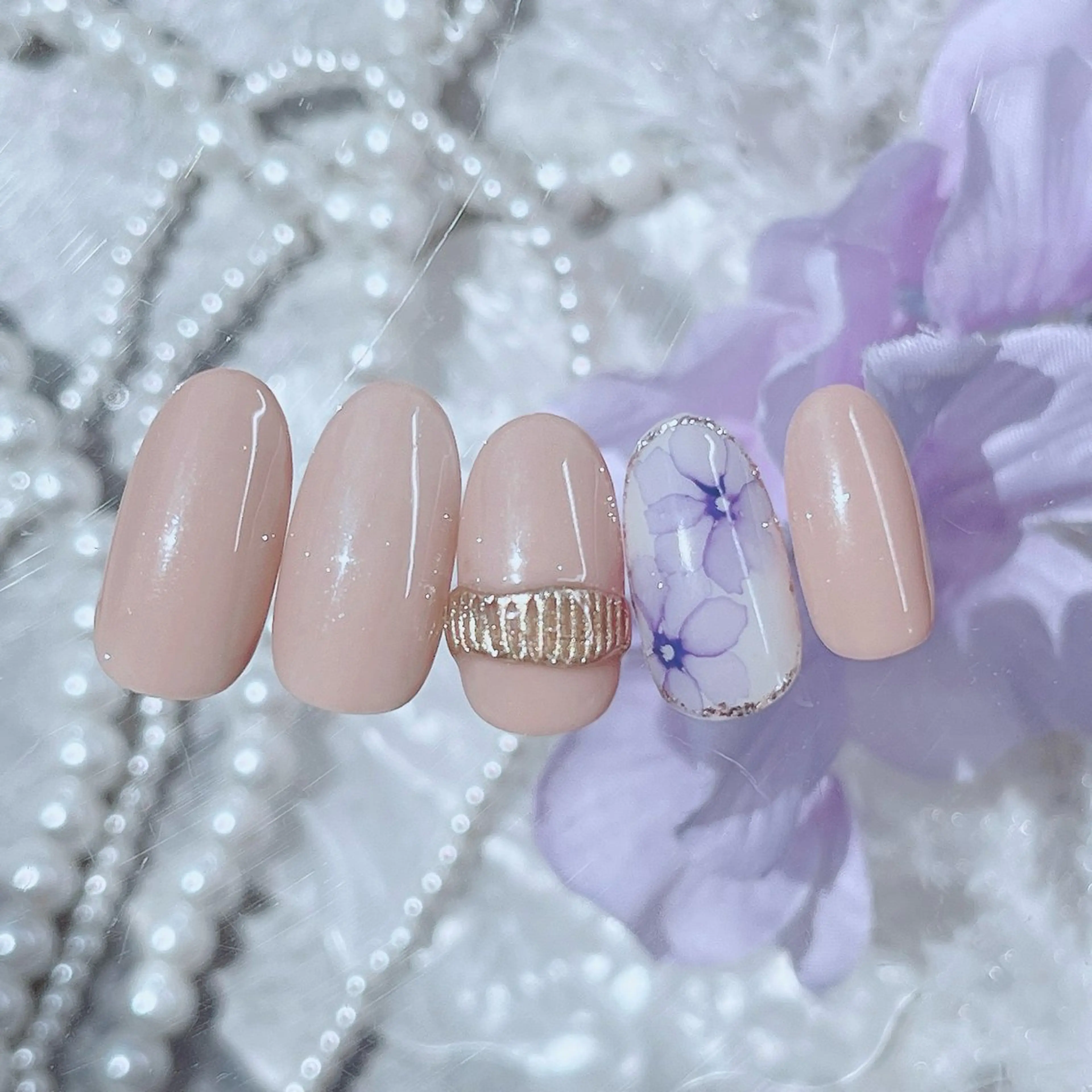 ネイル ❁miju nail 大人上品/自爪育成のネイルデザイン