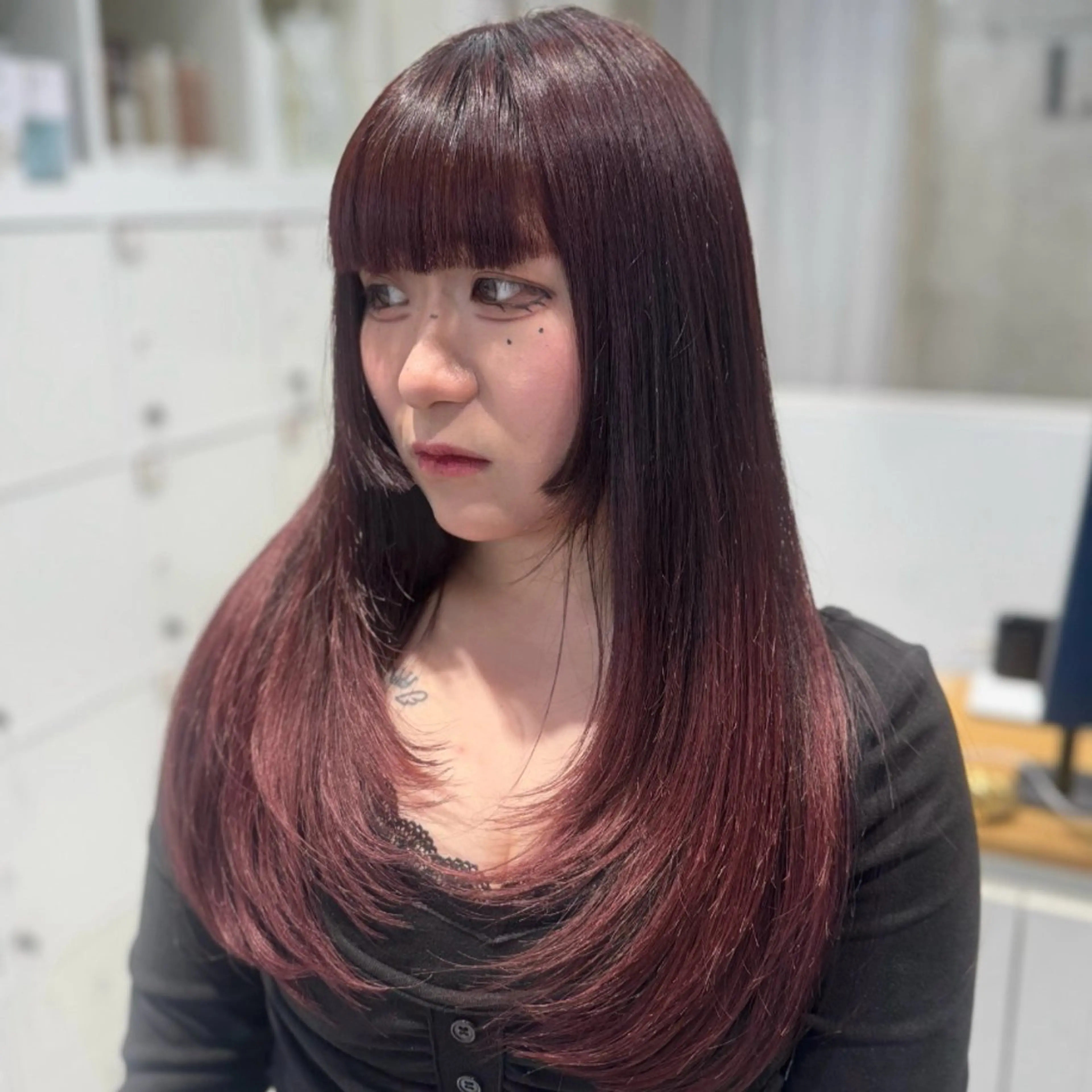 ロング カラー カット ヘアカラー トリートメント 田島拓海 ボブカットのヘアスタイル