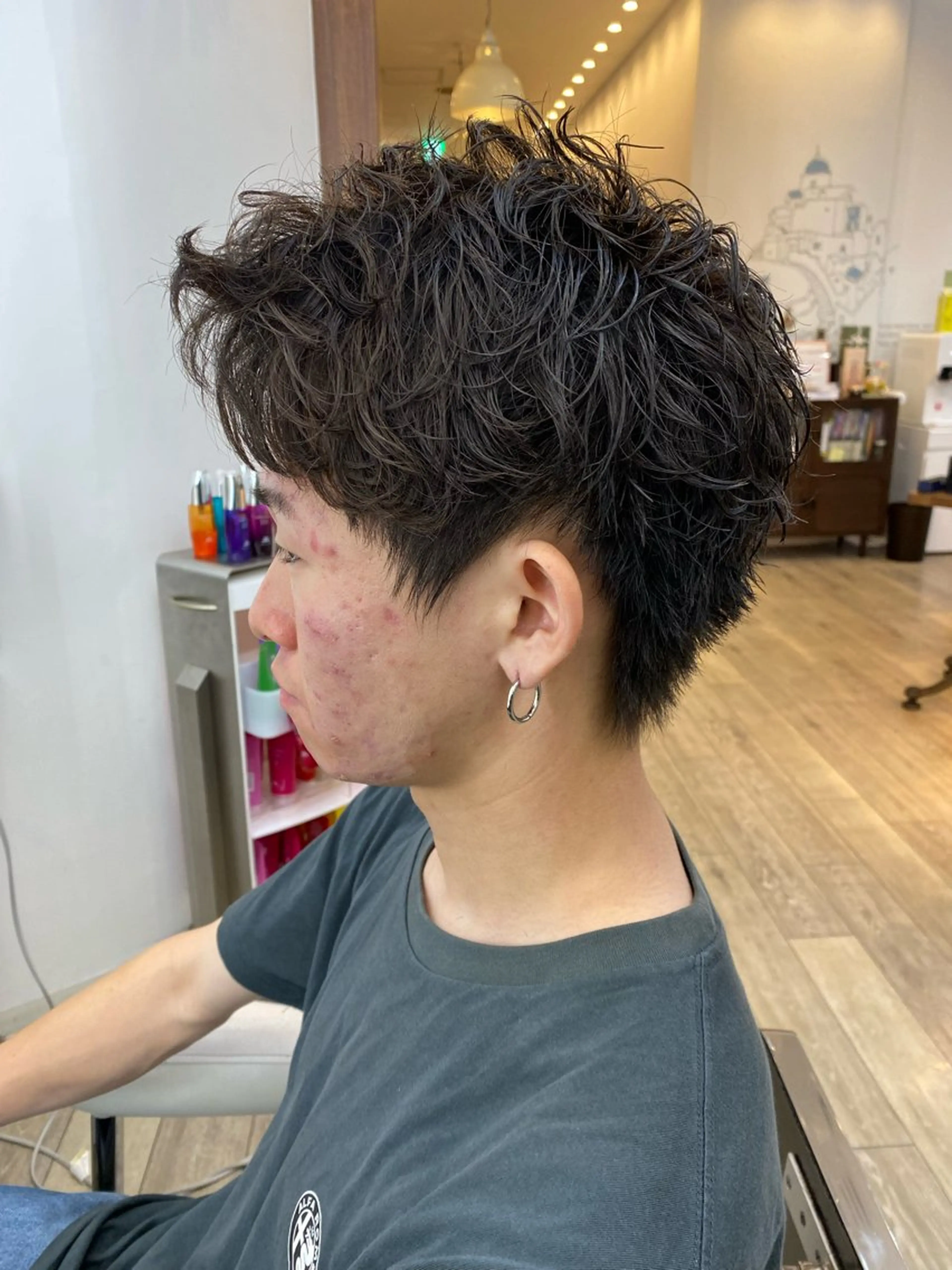 ショート パーマ メンズ メンズパーマ スパイキーショート ショートヘア カット パーマ 市川 博紀 店長のヘアスタイル