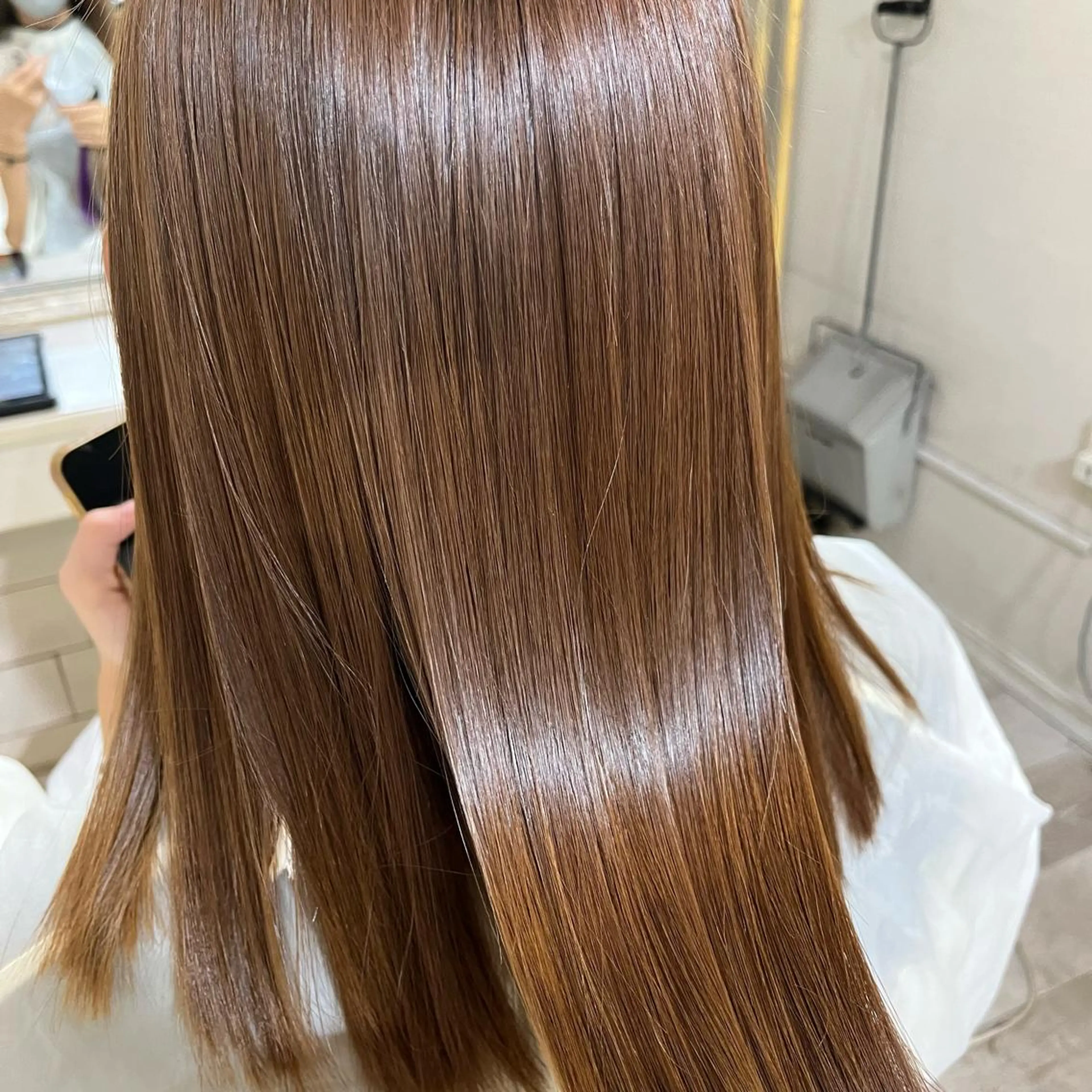 ロング 酸性ストレート カット ヘアカラー トリートメント カラー職人 なかもと たつひろのヘアスタイル